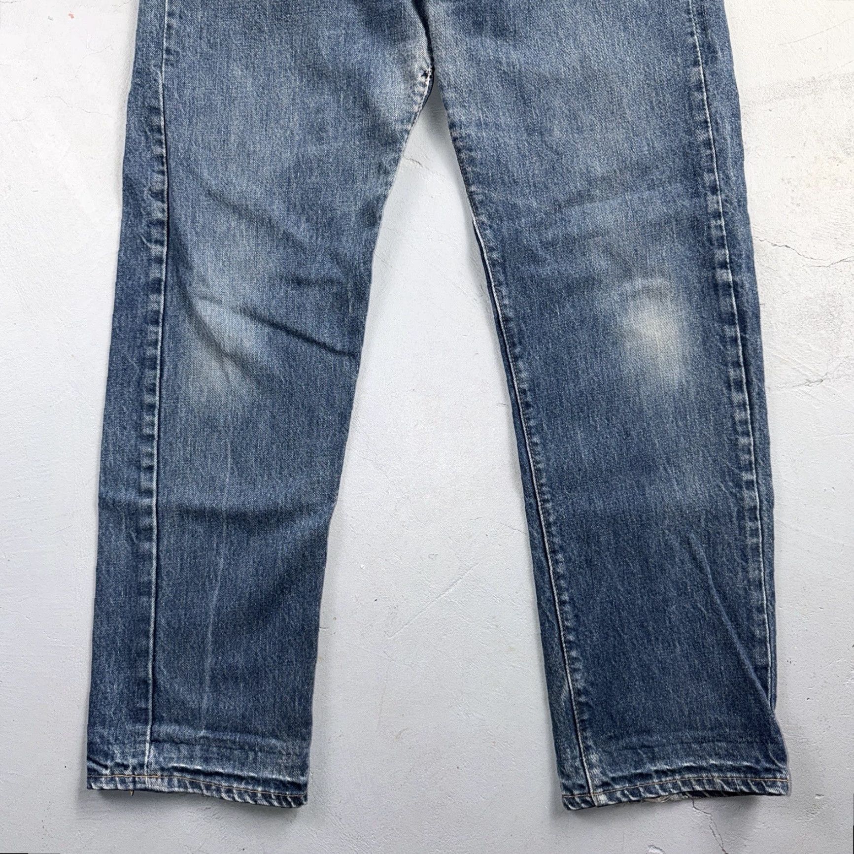 Levi's VINTAGE Levi's 505 Jeans Mens Regular 33x30 Blue Denim Levi’S 501 Series 70s 80s USA Single Stitch Straight Size US 33 - 3 Thumbnail
