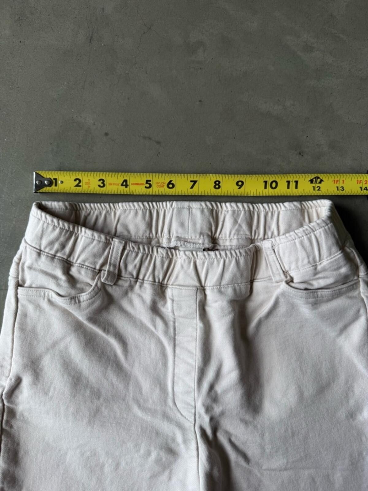 Mecca Mecca / Elastic Waist Straight Crop Raw Hem / Ivory Size 28" / US 6 / IT 42 - 3 Thumbnail
