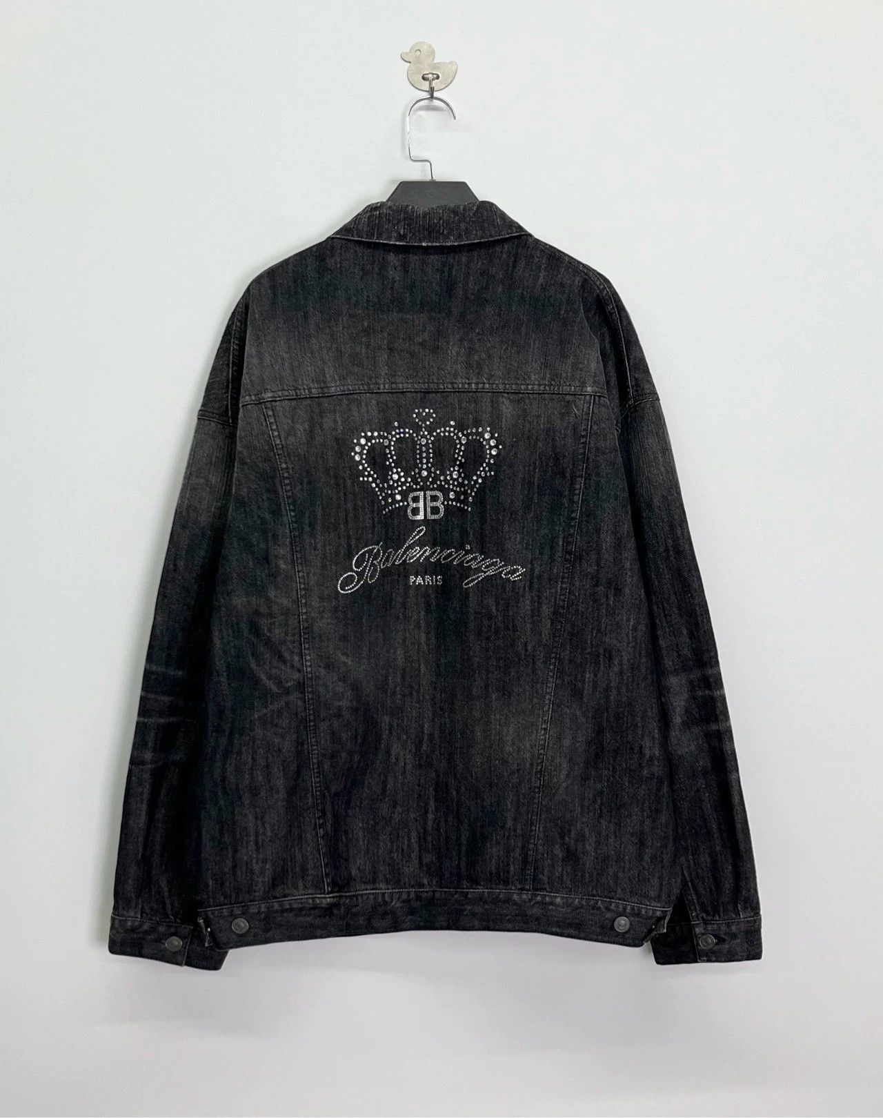 Balenciaga Balenciaga SS24 Crystal Logo Denim Jacket - dmc Size US S / EU 44-46 / 1 - 1 Thumbnail