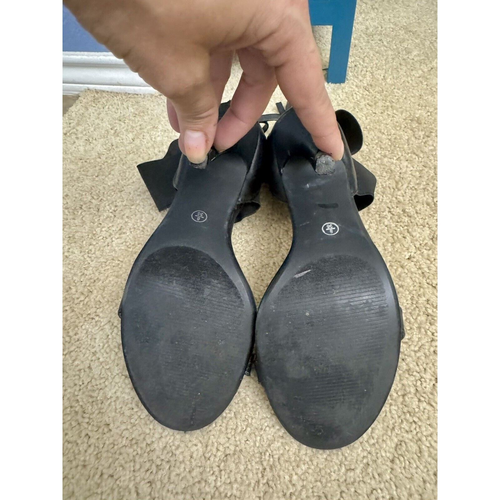 Other Deb Black Strappy Open Toe Heels Sandals - Size 6 Size US 6 / IT 36 - 11 Thumbnail
