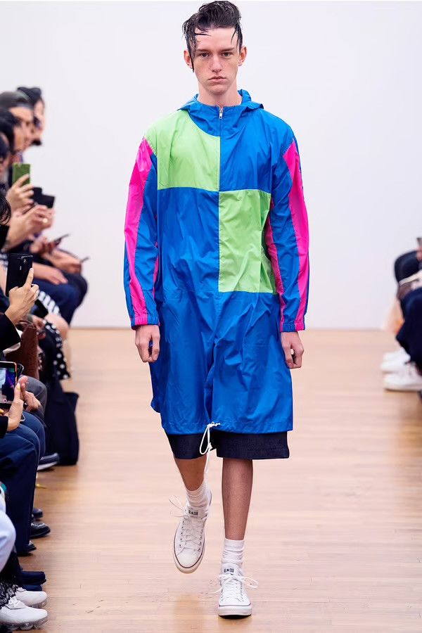 Comme des Garcons × Comme des Garcons SHIRT × Japanese Brand Comme des Garçons Extra Long Color Block Oversized Raincoat Size US S / EU 44-46 / 1 - 1 Thumbnail