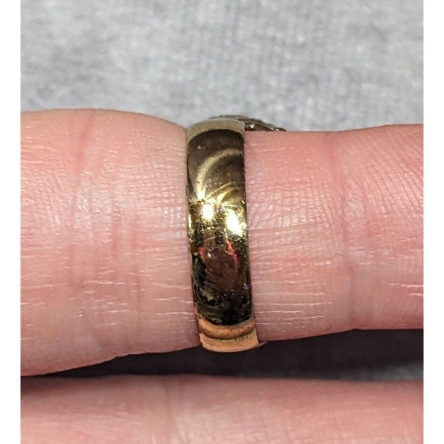 Other Vintage Glam Gold Tone Rhinestone Seed Pearl Adjustable Ring Size ONE SIZE - 9 Thumbnail
