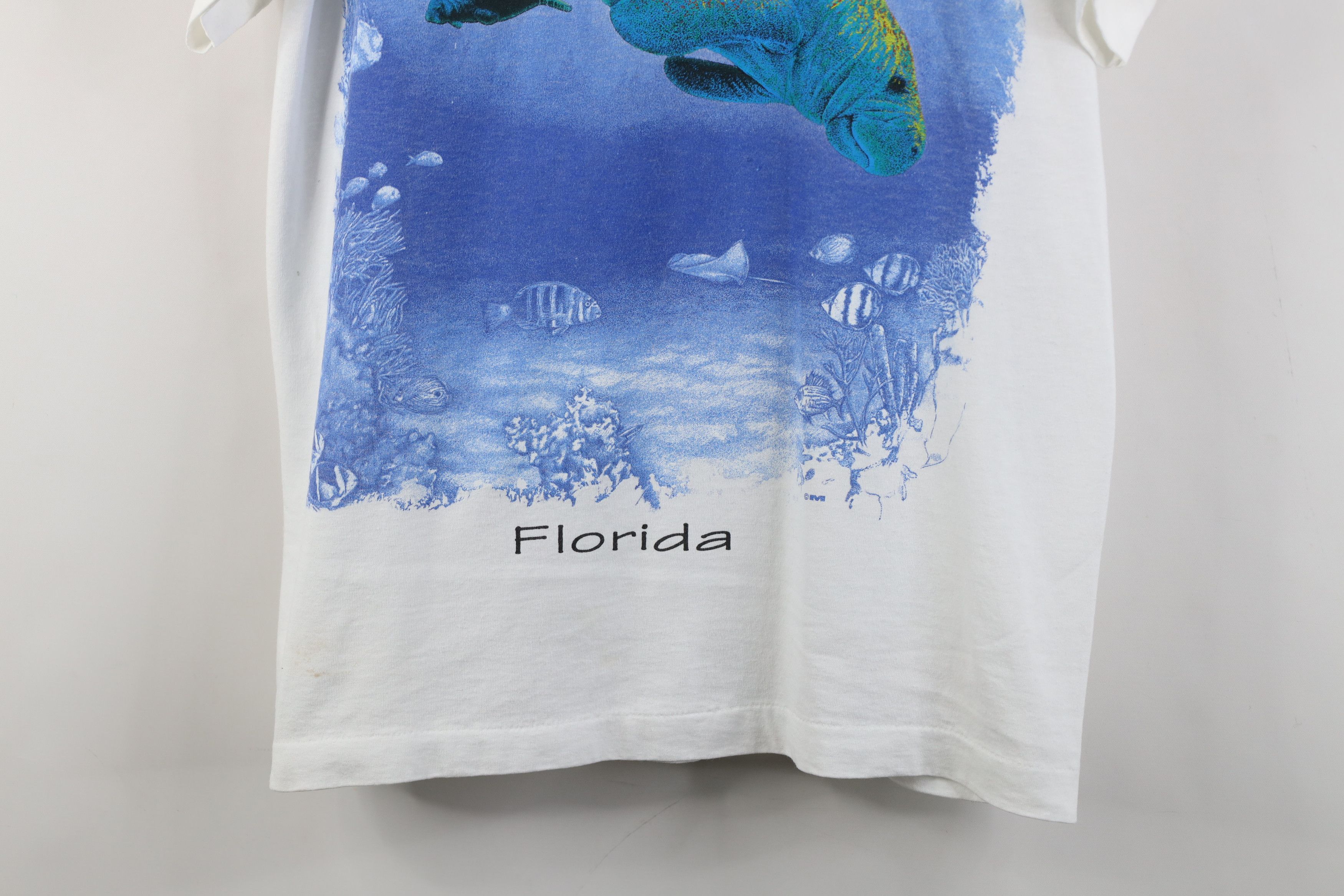 Vintage Vintage 90s Streetwear Sea Manatee Florida T-Shirt USA Size M / US 6-8 / IT 42-44 - 3 Thumbnail