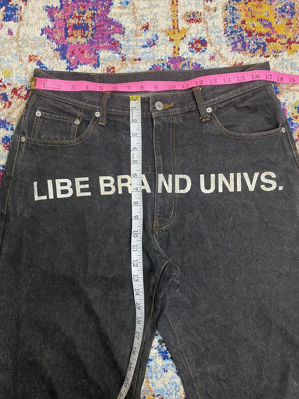 Japanese Brand Libe Brand Univs Co Dark Grey Statement Jeans Size US 34 / EU 50 - 5 Thumbnail