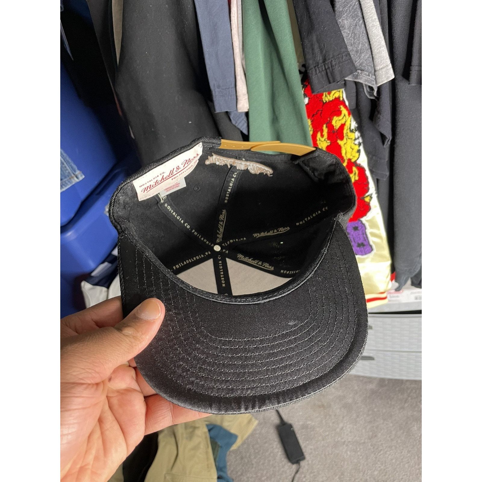 Mitchell & Ness VTG PHILLY 76ers Mitchell And Ness Snapback Hat Black Size ONE SIZE - 3 Thumbnail
