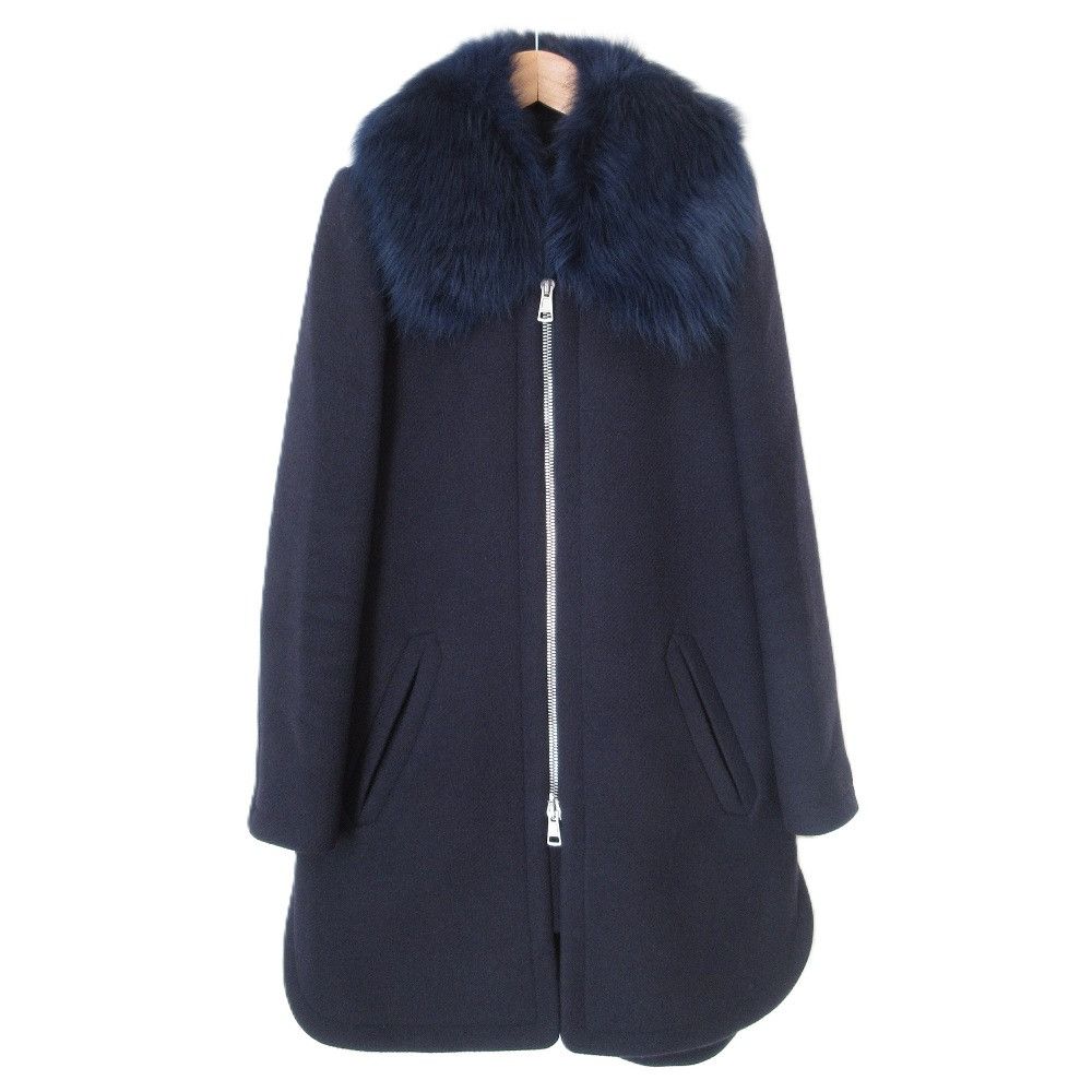 Chloe Chloe Chloe Shearling Wool 2way Coat Leather Outerwear 15AMA32-15A072 DUTY FREE for USA Size ONE SIZE - 1 Thumbnail