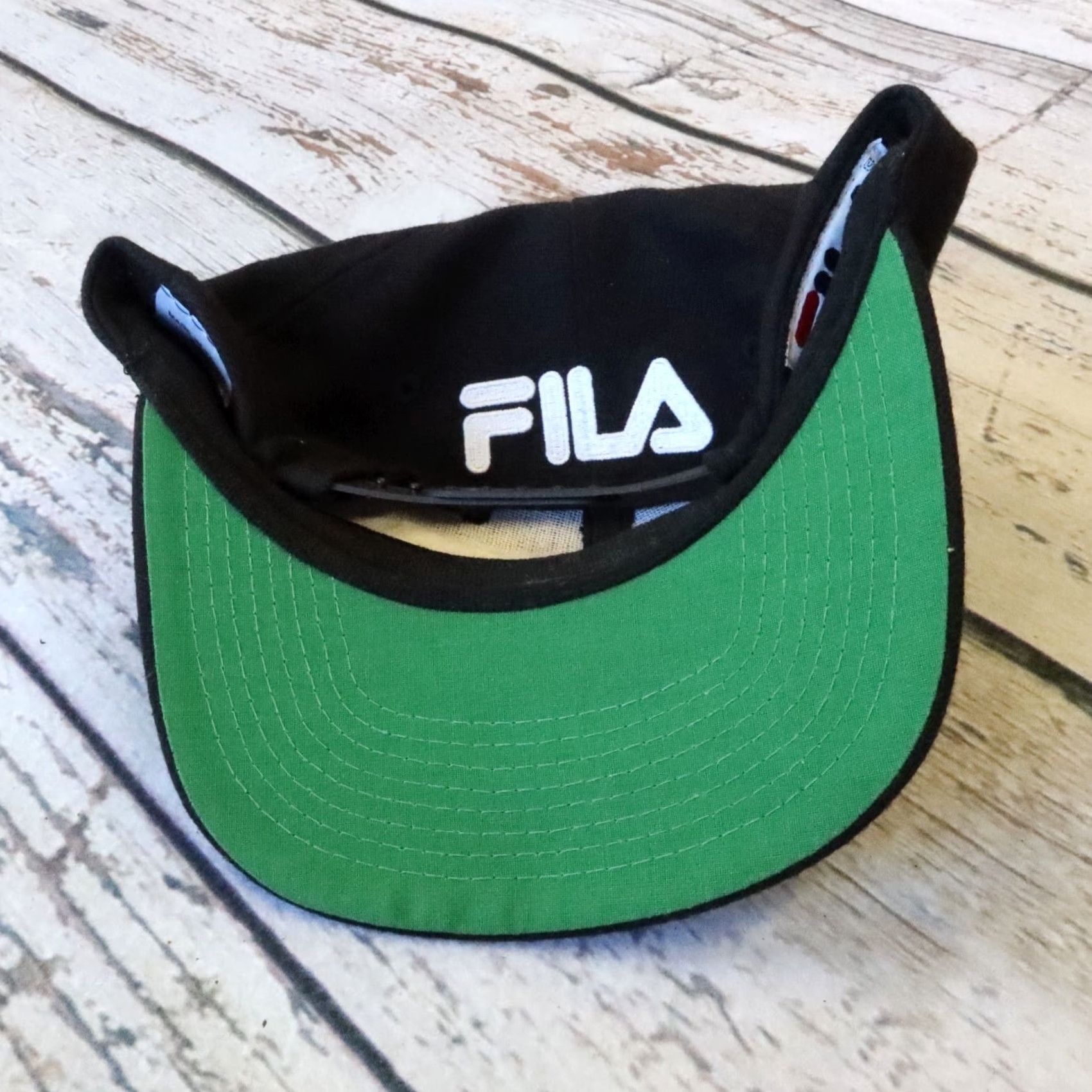 Fila VINTAGE FILA Cage Logo Snapback Hat Cap Men's One Size Black Cap Size ONE SIZE - 2 Thumbnail