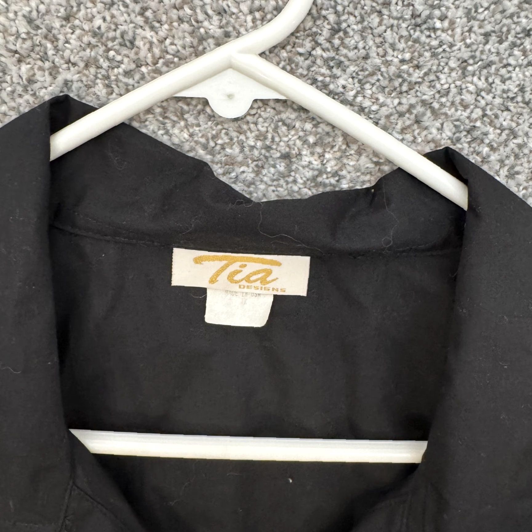Vintage VINTAGE Tia Designs Shirt 1X Black 90s Nautical Sea Shell Rhinestone Embellished Size XL / US 12-14 / IT 48-50 - 7 Thumbnail