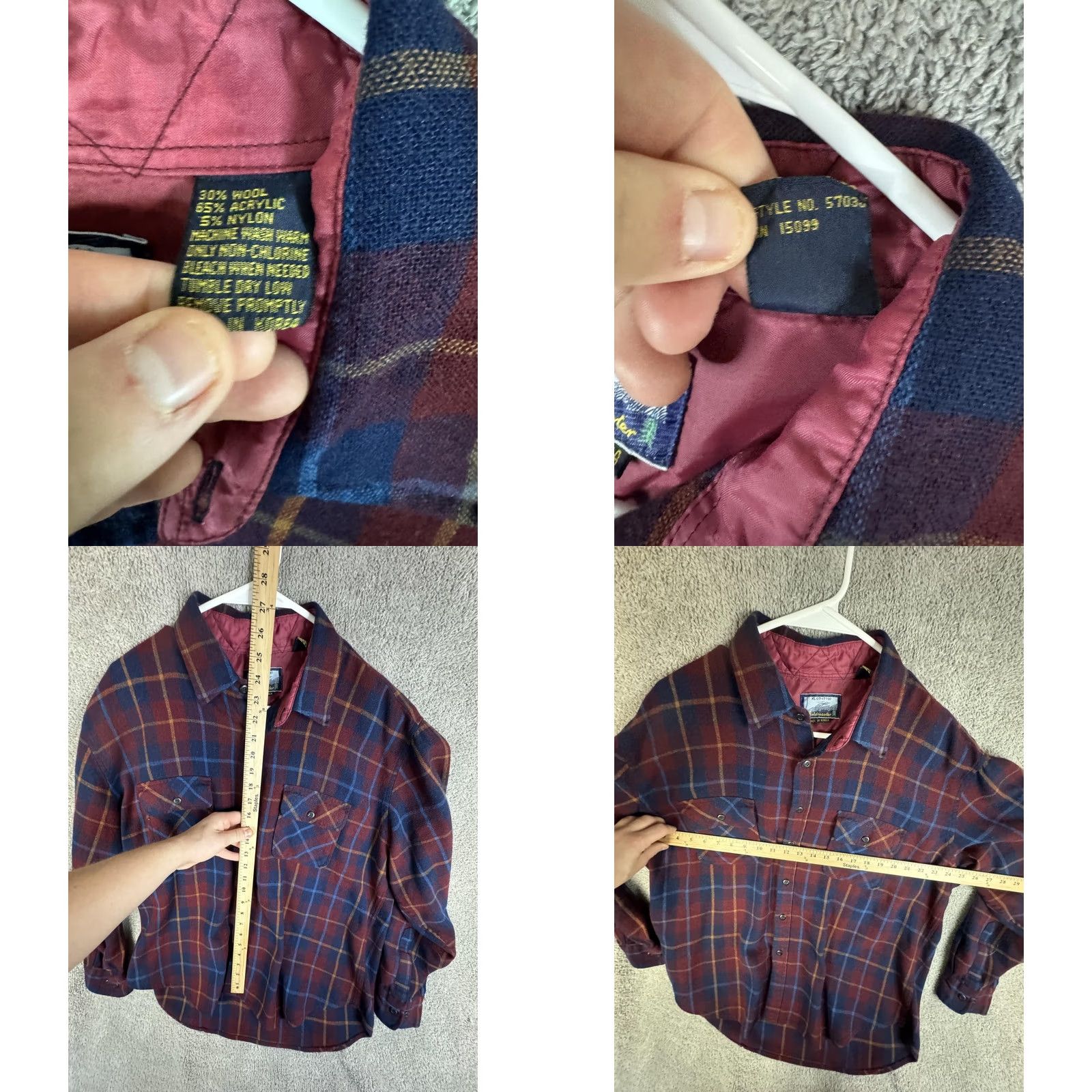 Vintage VINTAGE Fieldmaster Jacket Mens XL Red Blue Plaid Flannel Wool Blend Lined 90s Size US XL / EU 56 / 4 - 8 Thumbnail