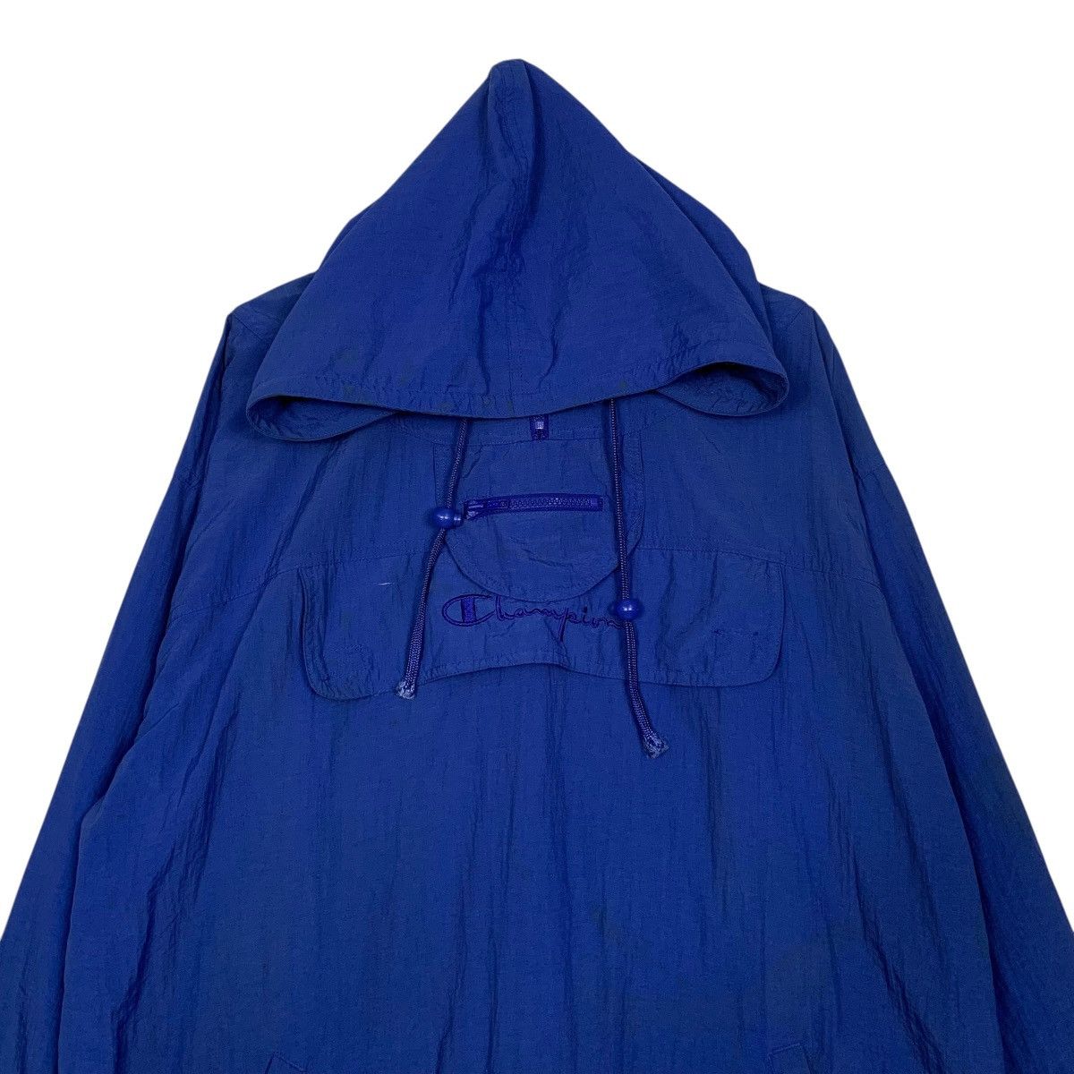 Champion Vintage 90s Champion Anorak Pullover Nylon Hoodie Size US XL / EU 56 / 4 - 2 Thumbnail