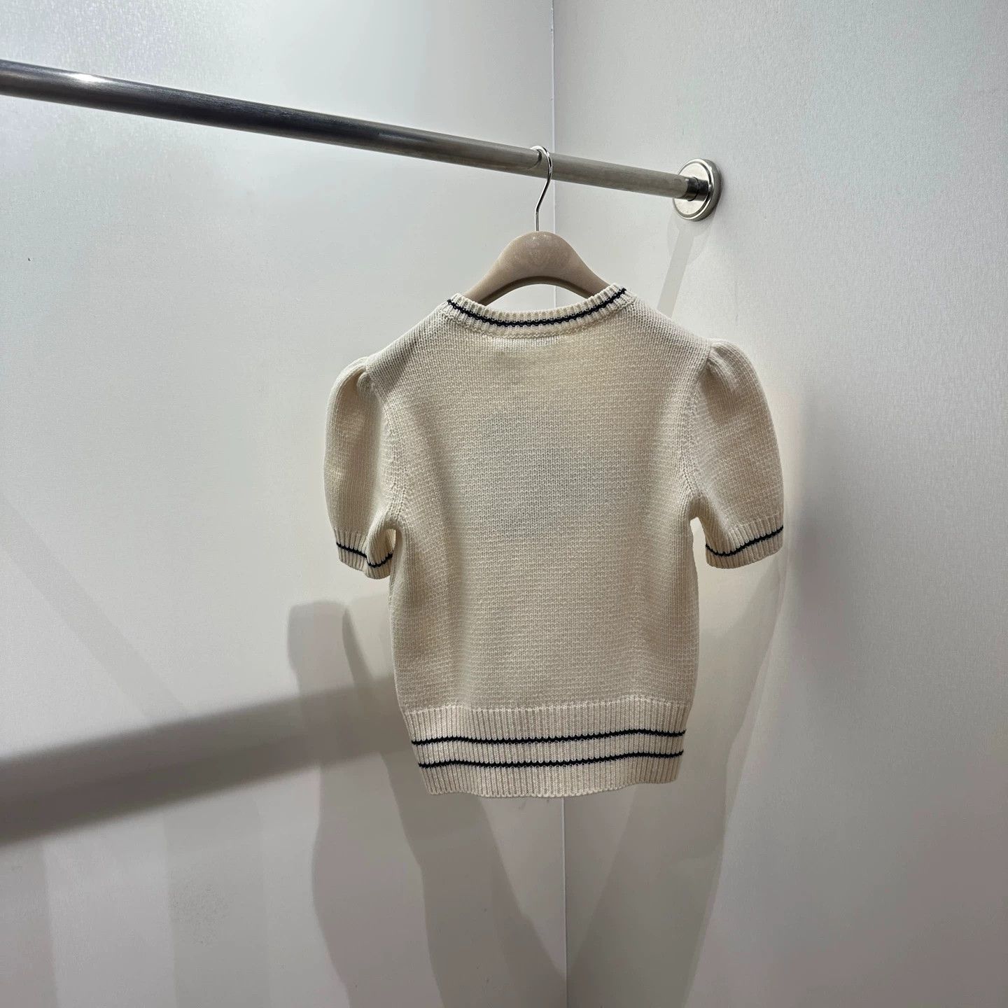 Christian Dior Monsieur Christian Dior apr125 Star & Letter Wool Short Sleeve Tee 36 Size XS / US 0-2 / IT 36-38 - 2 Thumbnail