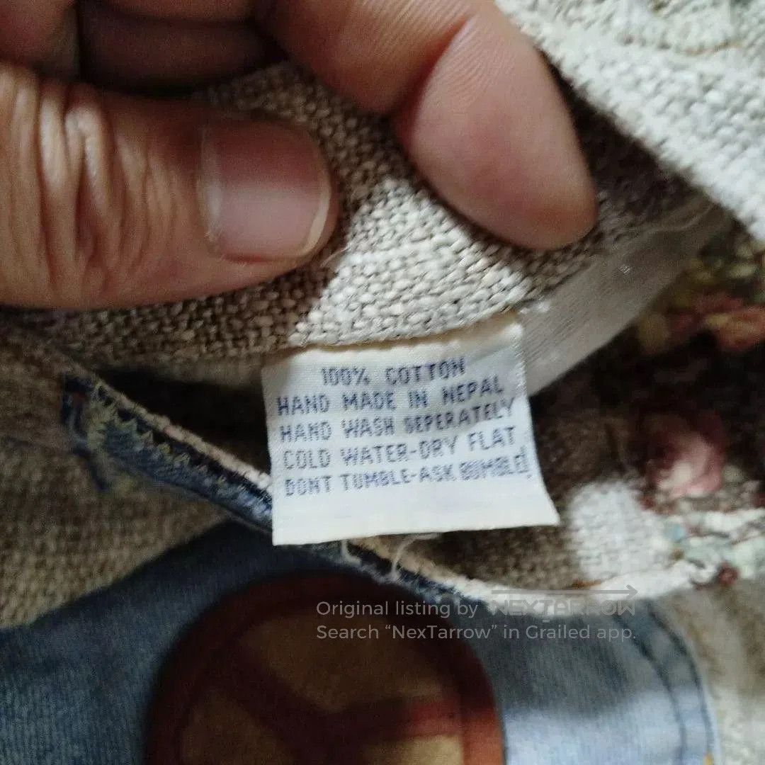 Noah handmade patchwork cotton-linen shorts. Size US 30 / EU 46 - 9 Thumbnail