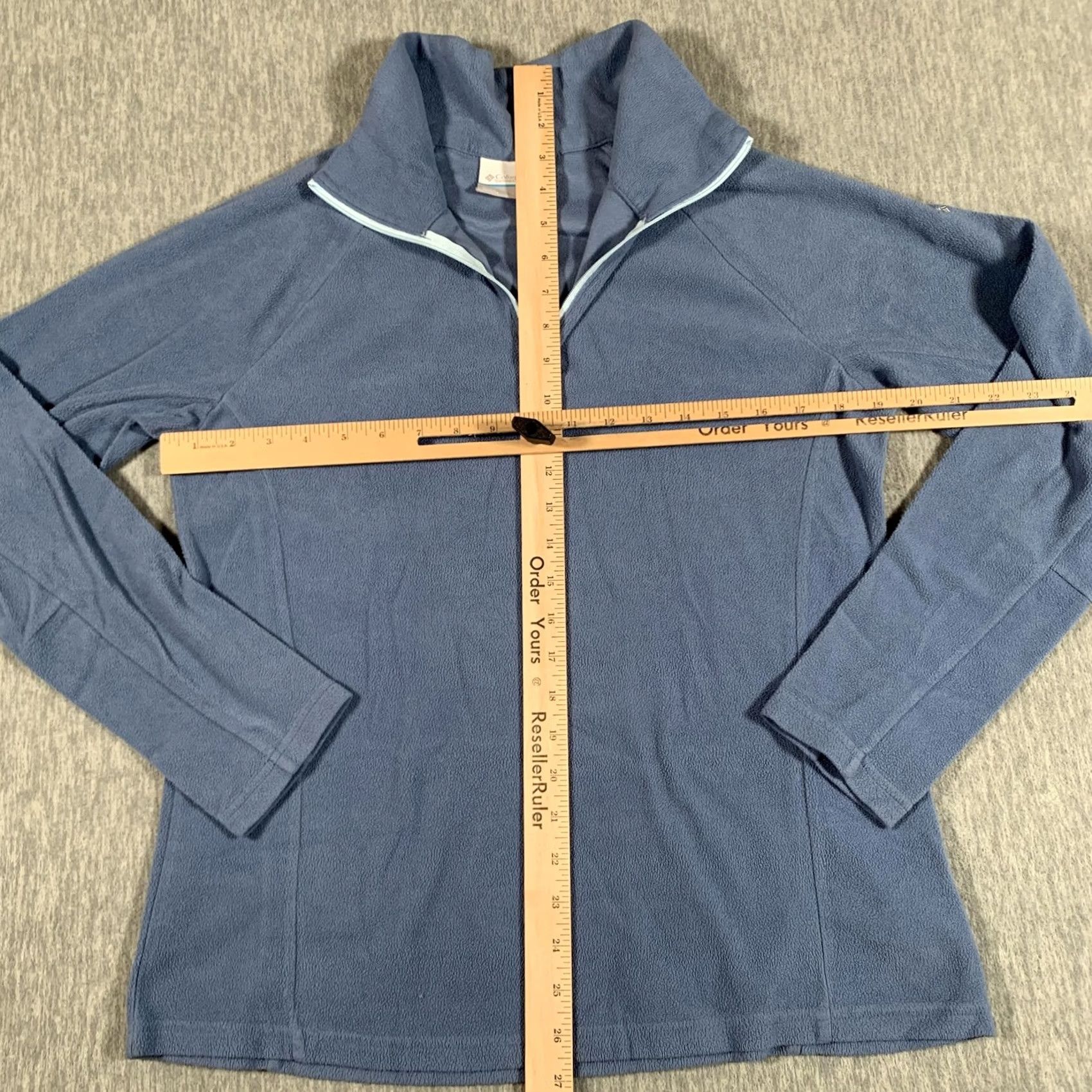 Vintage Columbia Pullover Fleece Womens Large Blue Quarter Zip Mock Neck Hiking Top Size L / US 10 / IT 46 - 5 Thumbnail