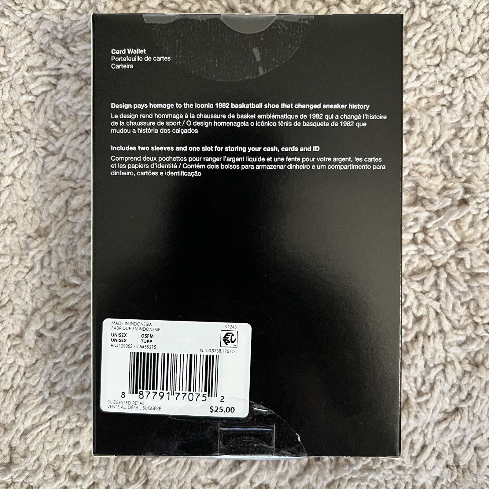Nike Nike Air Force 1 Card Wallet Triple White - Brand New Size ONE SIZE - 4 Thumbnail