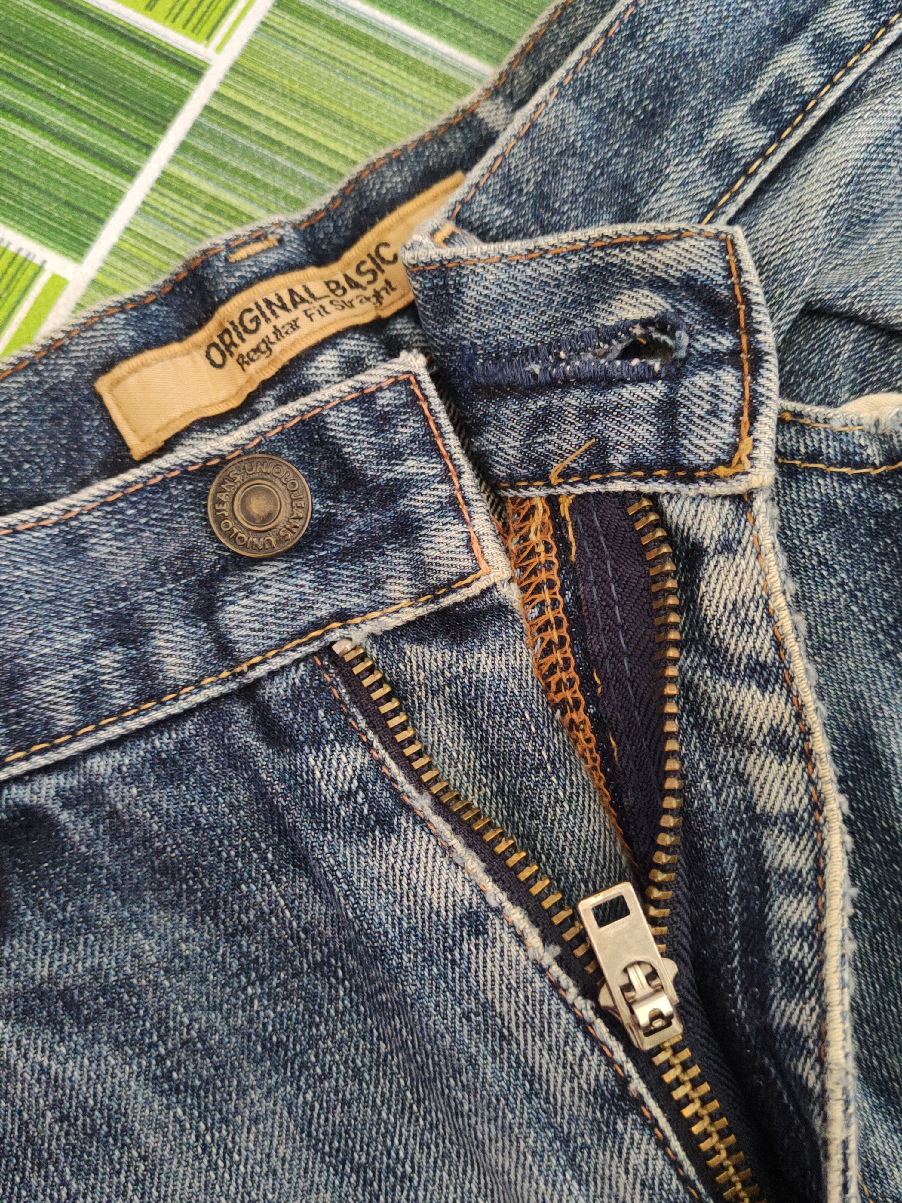 Japanese Brand Uniqlo Blue Faded Distressed ripped japan vtg Denim #S1549 Size US 30 / EU 46 - 13 Thumbnail