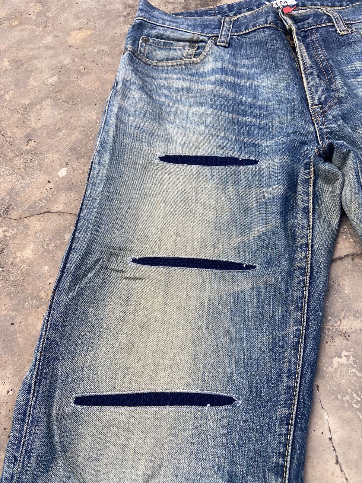 Japanese Brand UNIQLO PATCHWORK REWORK PANT Size US 33 - 3 Thumbnail