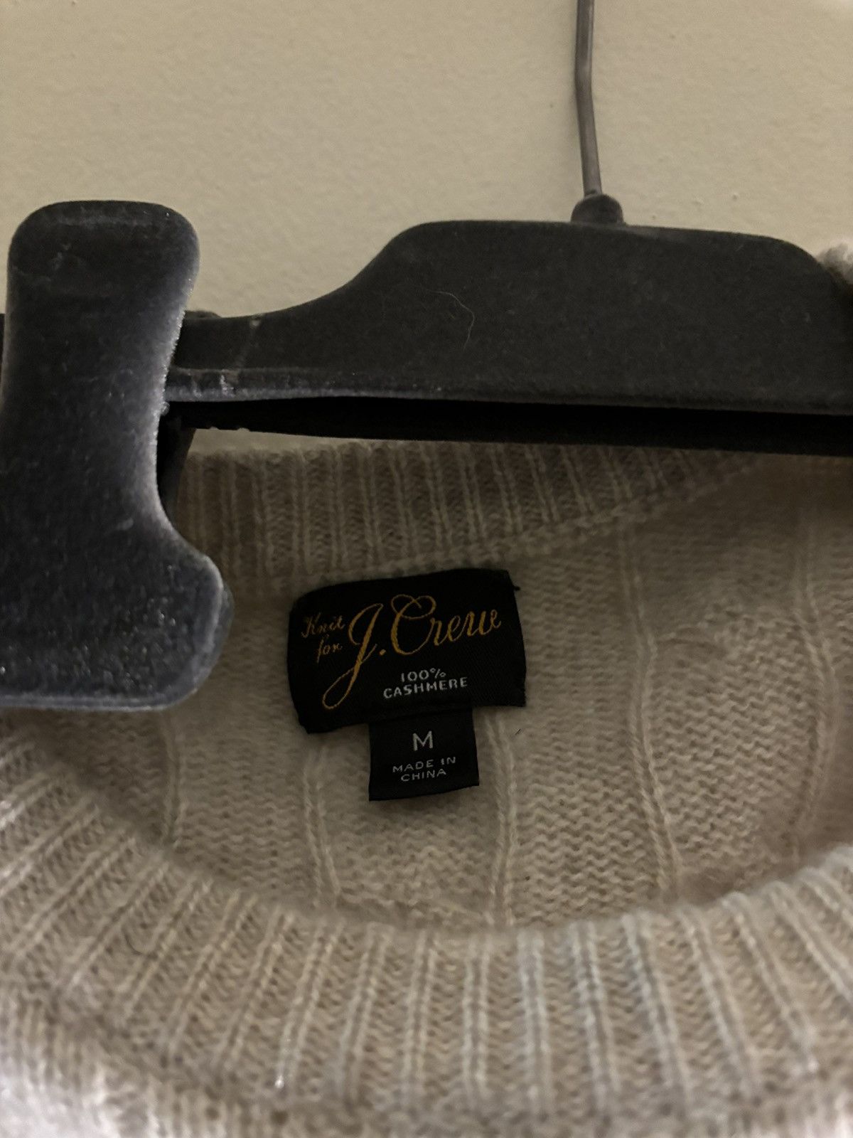 J.Crew J crew cashmere cable knit sweater beige tan white Size US M / EU 48-50 / 2 - 3 Thumbnail