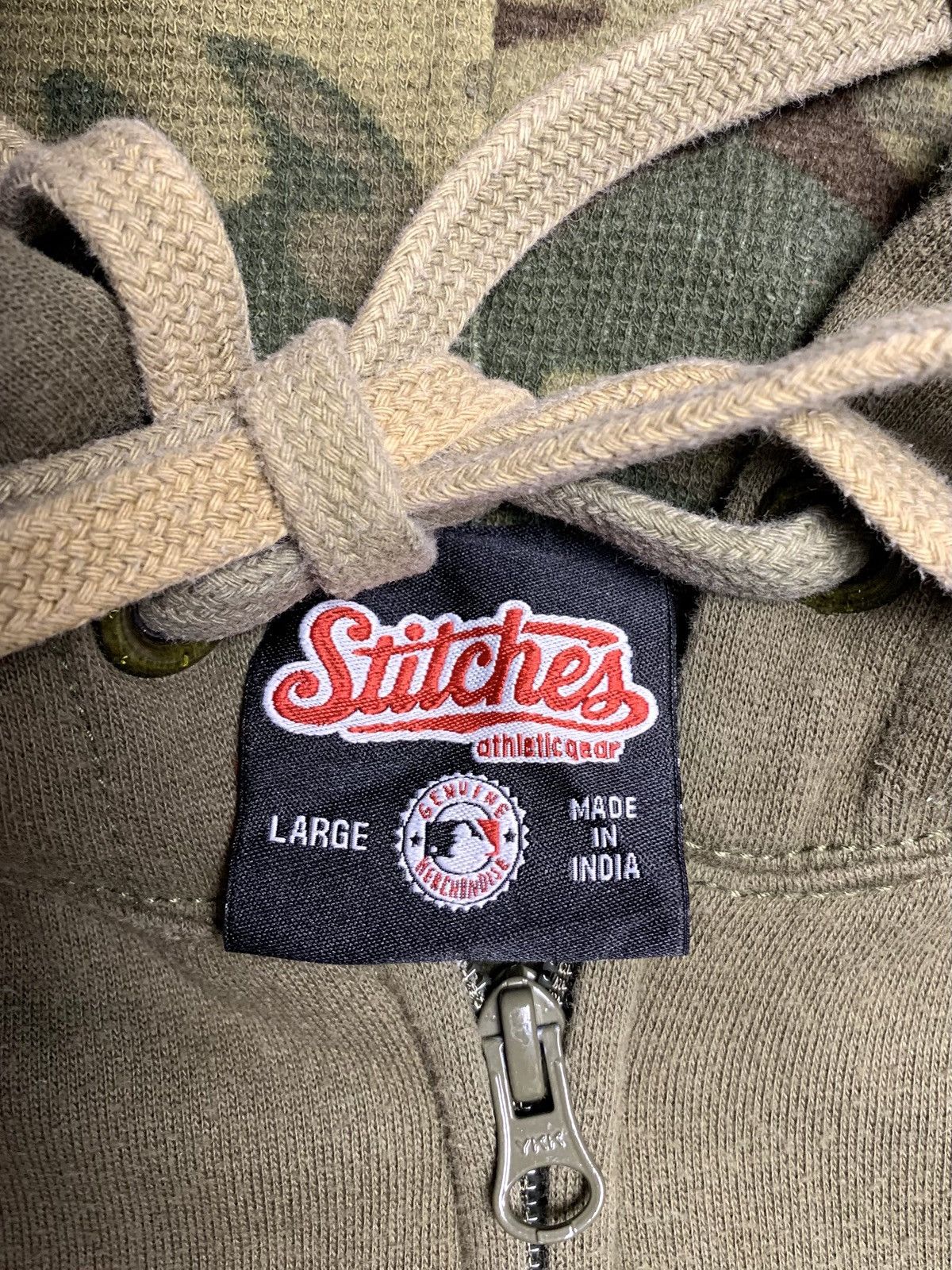 MLB Vintage NY New York Mets Camo Green Stitches Hoodie Size Size US L / EU 52-54 / 3 - 7 Thumbnail
