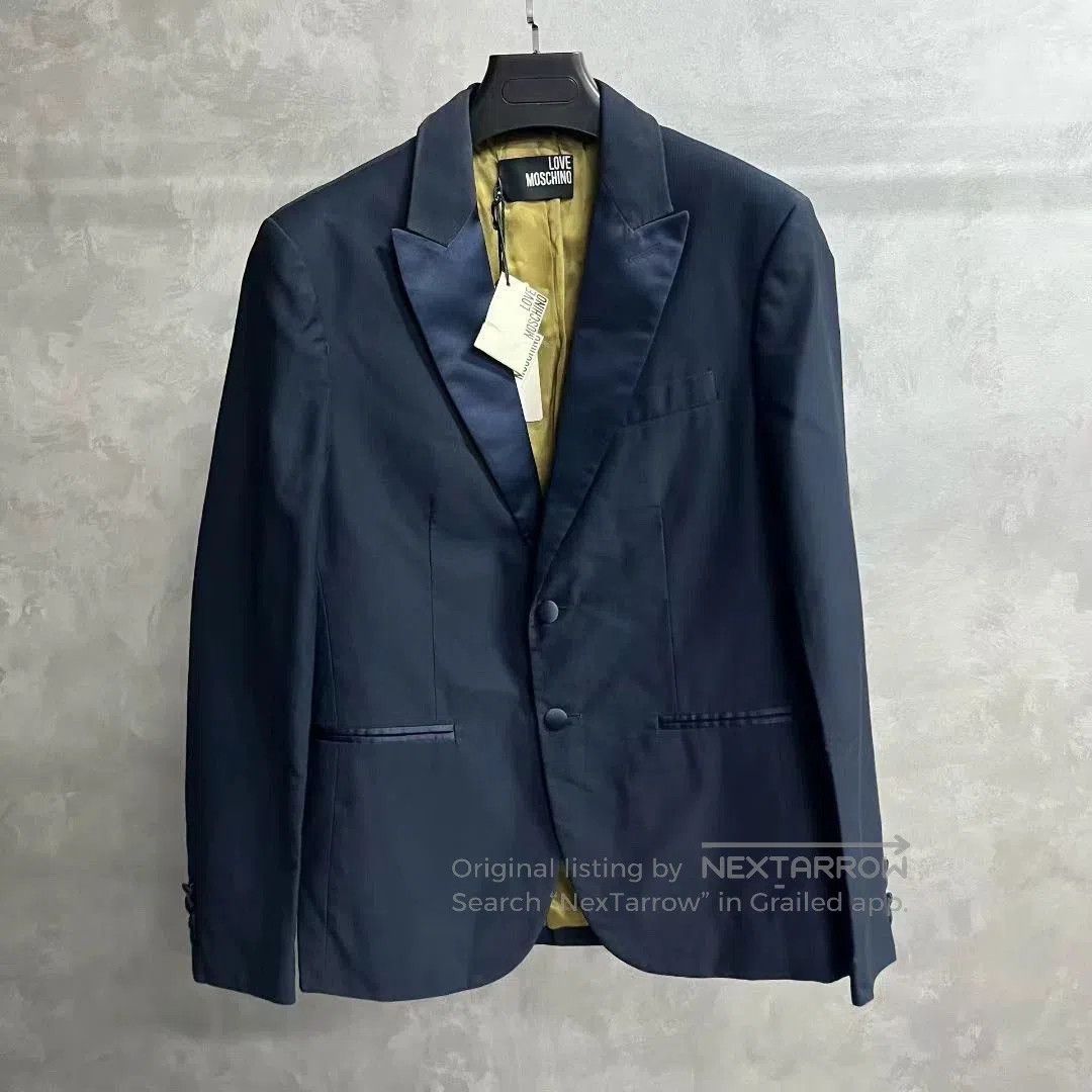 Moschino moschino blue and khaki casual blazer jacket. Size US L / EU 52-54 / 3 - 1 Thumbnail