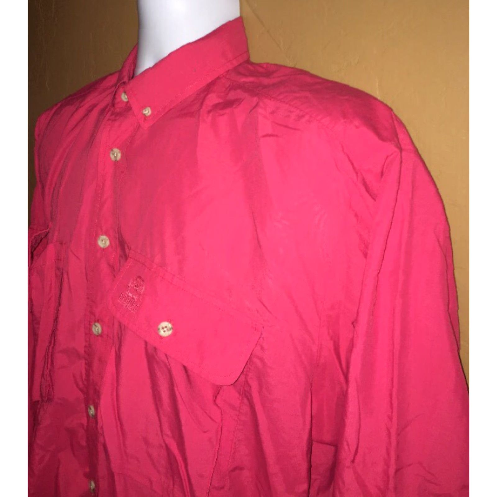 Orvis Orvis Mens Pink Button Front Shirt M Long Sleeve Button-Up Solid Pinkadecimal? Size US M / EU 48-50 / 2 - 2 Thumbnail