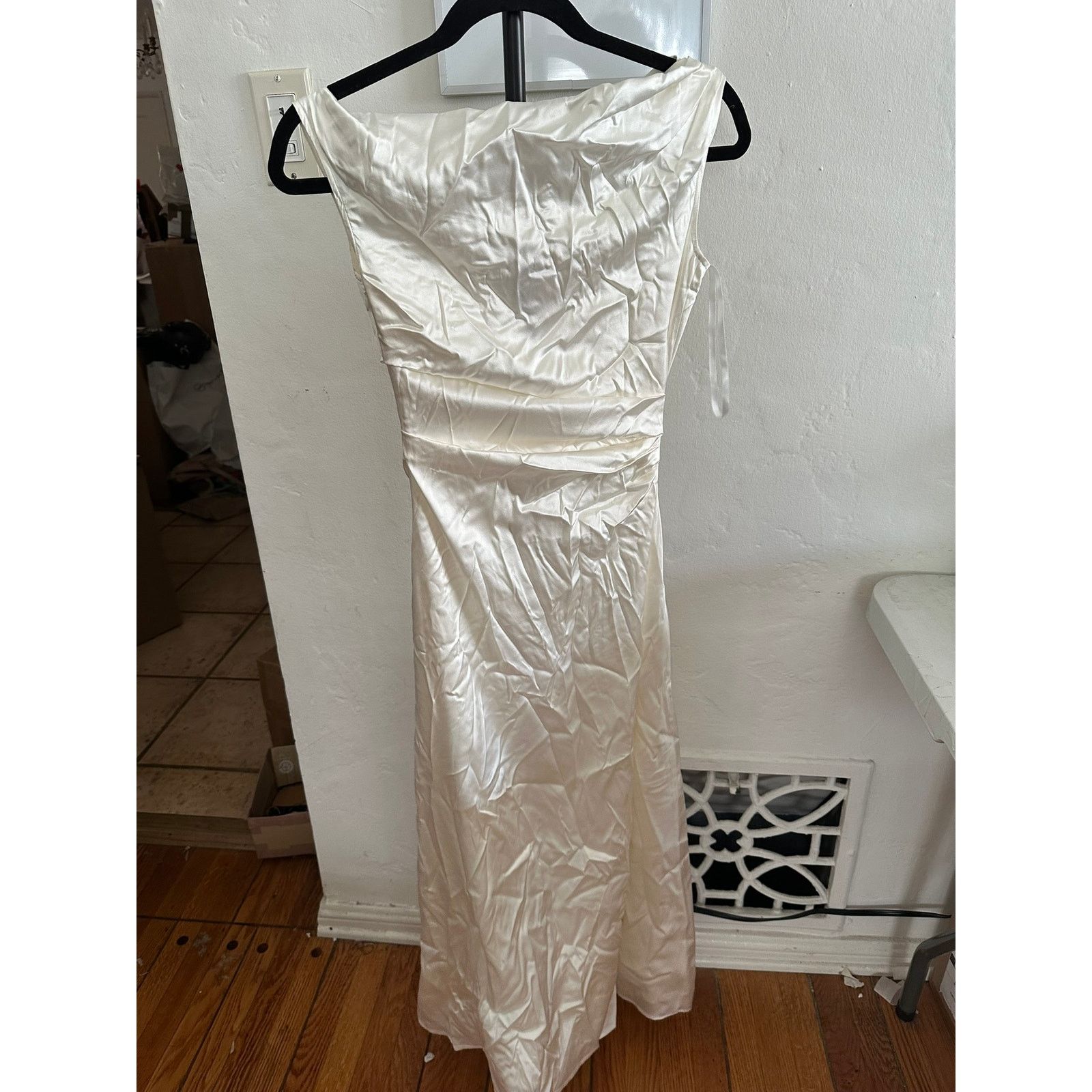 Staud STAUD Phare Silk Dress Ivory 00 Size XXS / US 00 / IT 34 - 3 Thumbnail
