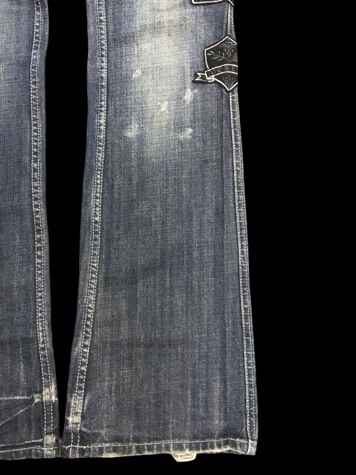 Japanese Brand 💥FLARE💥Archival semanticdesign Flare Patches Denim F432 Size US 31 - 9 Thumbnail