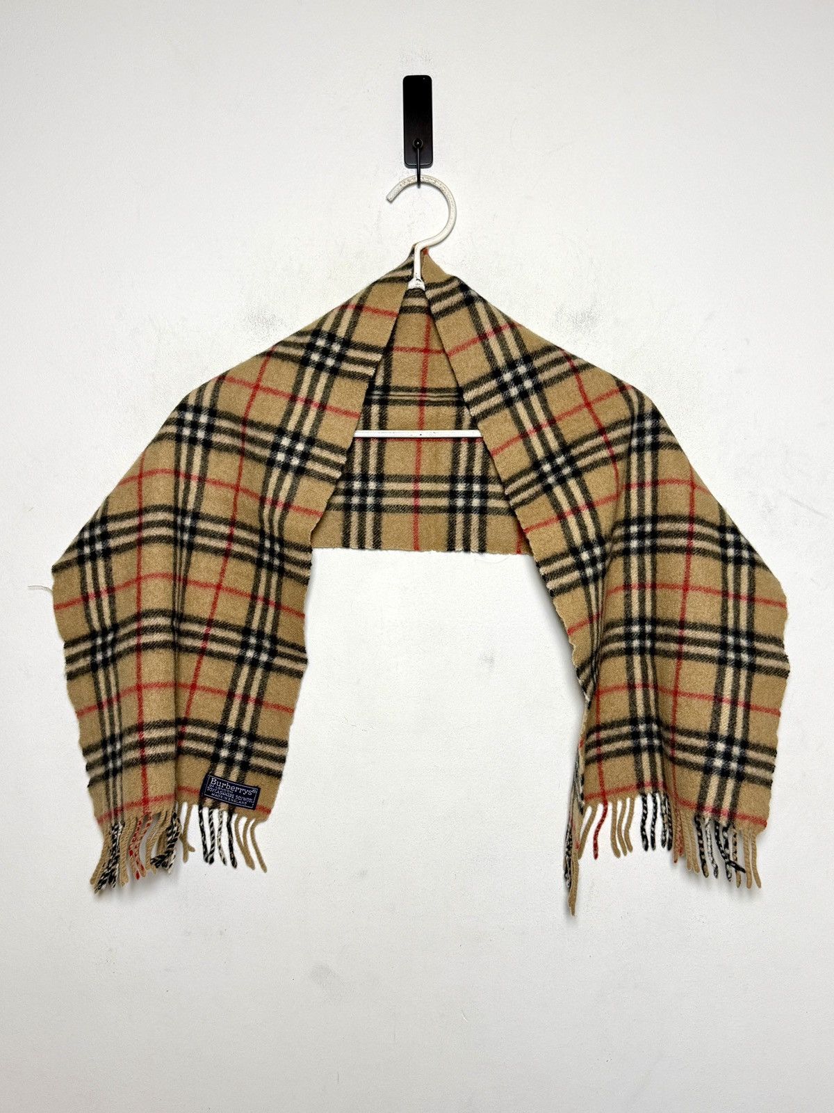 Burberry burberry wool/cashmere blend nova check camel scarf Size ONE SIZE - 2 Thumbnail