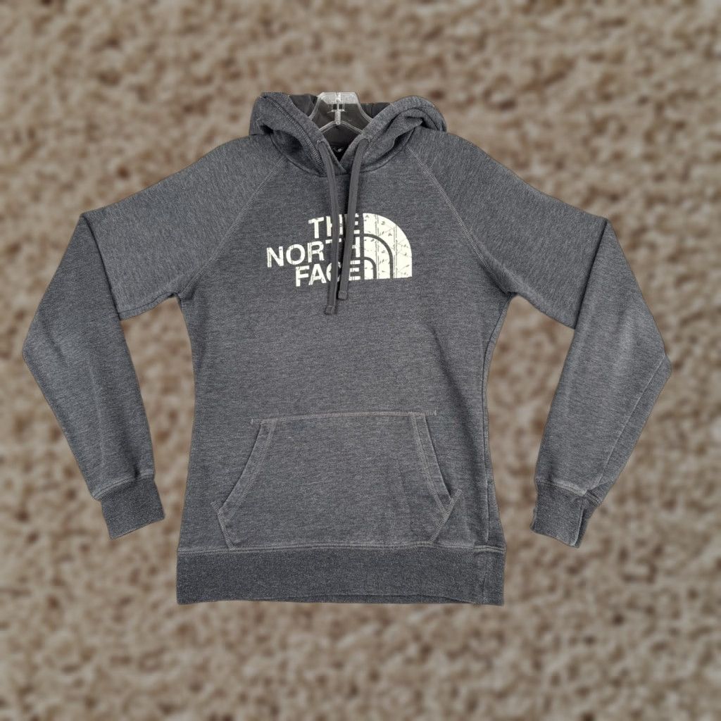 The North Face The North Face Jacket Womens Small Gray Pullover Hooded Hoodie Jersey Cotton Size S / US 4 / IT 40 - 1 Thumbnail