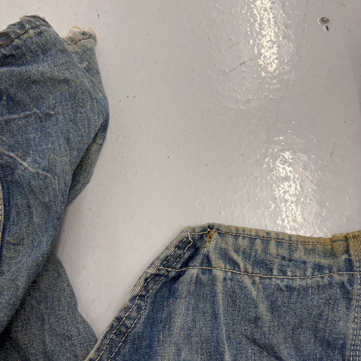 Other Vintage 50s Pointer Brand Distressed Denim Overalls 46x31 Size US 44 / EU 60 - 3 Thumbnail