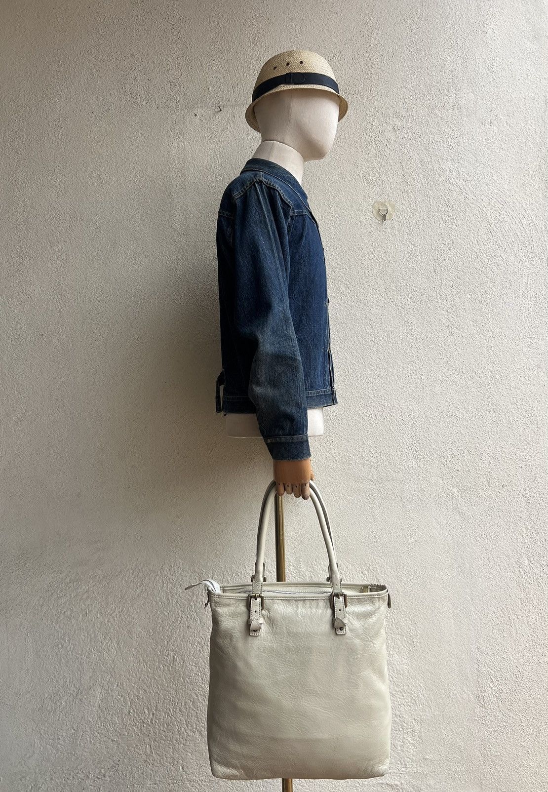 Leather F. Clio Milano Patina Leather Tote Bag Size ONE SIZE - 3 Thumbnail
