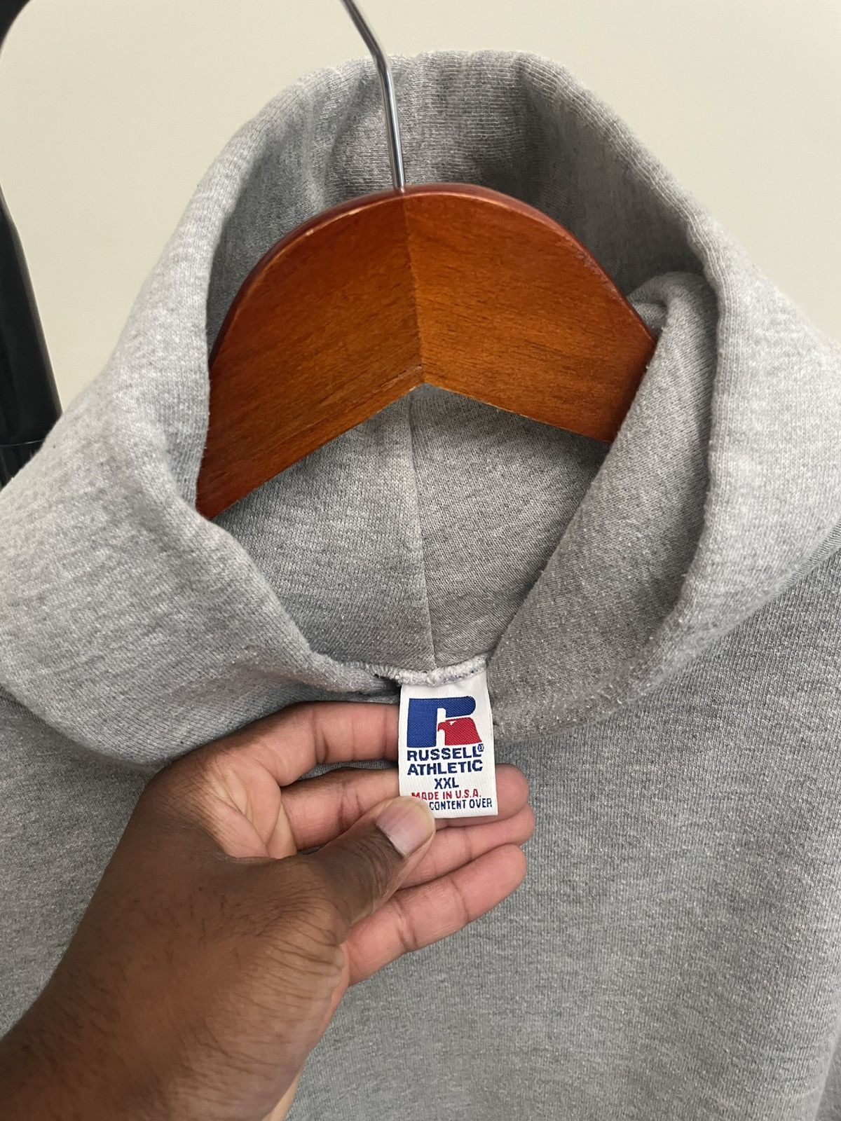 Russell Athletic Vintage 90s Thick Russell Hoodie Athletic Pullover Size US XL / EU 56 / 4 - 3 Thumbnail