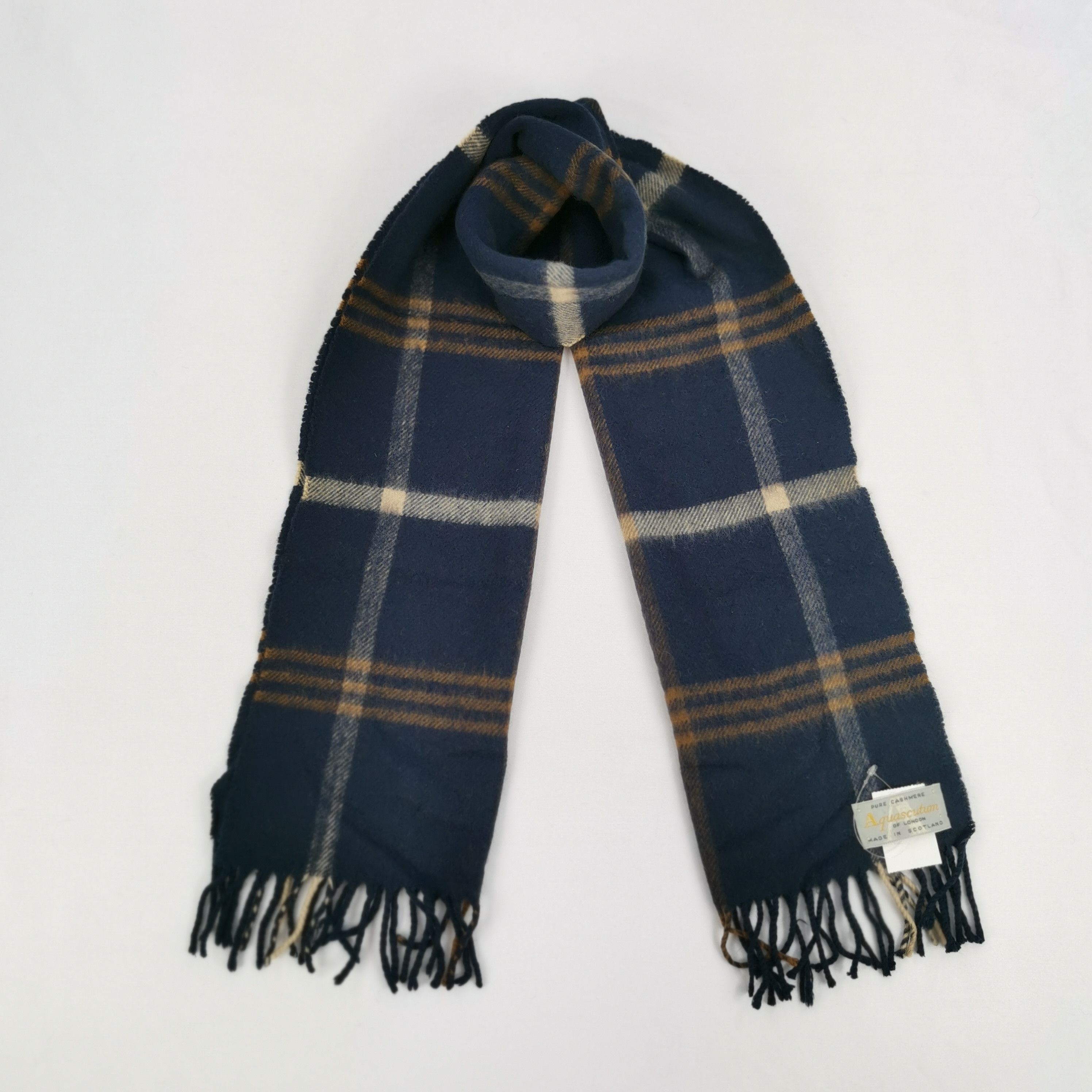 Vintage Aquascutum Scarf Muffler Cashmere Scarves