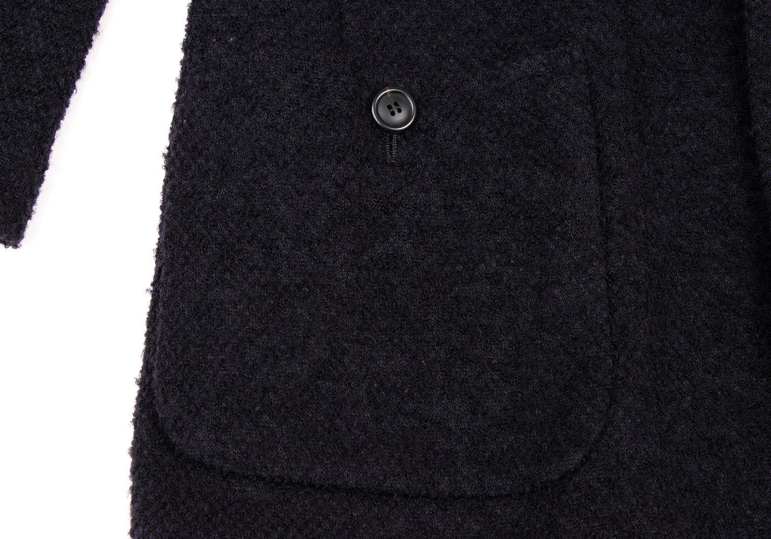 Issey Miyake Wool Pilling Design Stand Collar Jacket in Dark Purple M Size US M / EU 48-50 / 2 - 11 Thumbnail