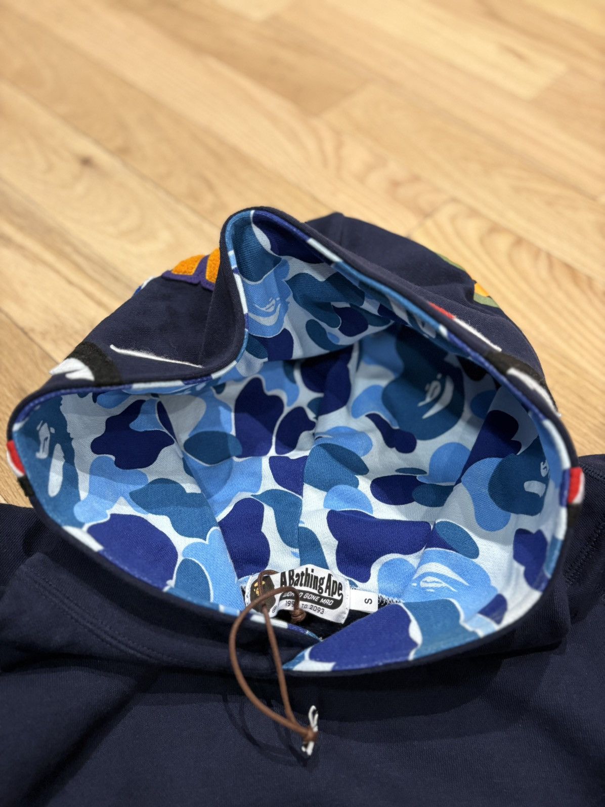 Bape Bape Navy Camo Hoodie DS Size Small Size US S / EU 44-46 / 1 - 2 Thumbnail
