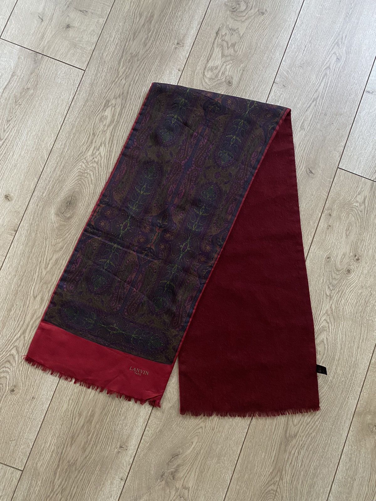 Lanvin Rare Vintage Lanvin Scarf Cashmere Laine Made In France Size ONE SIZE - 1 Thumbnail