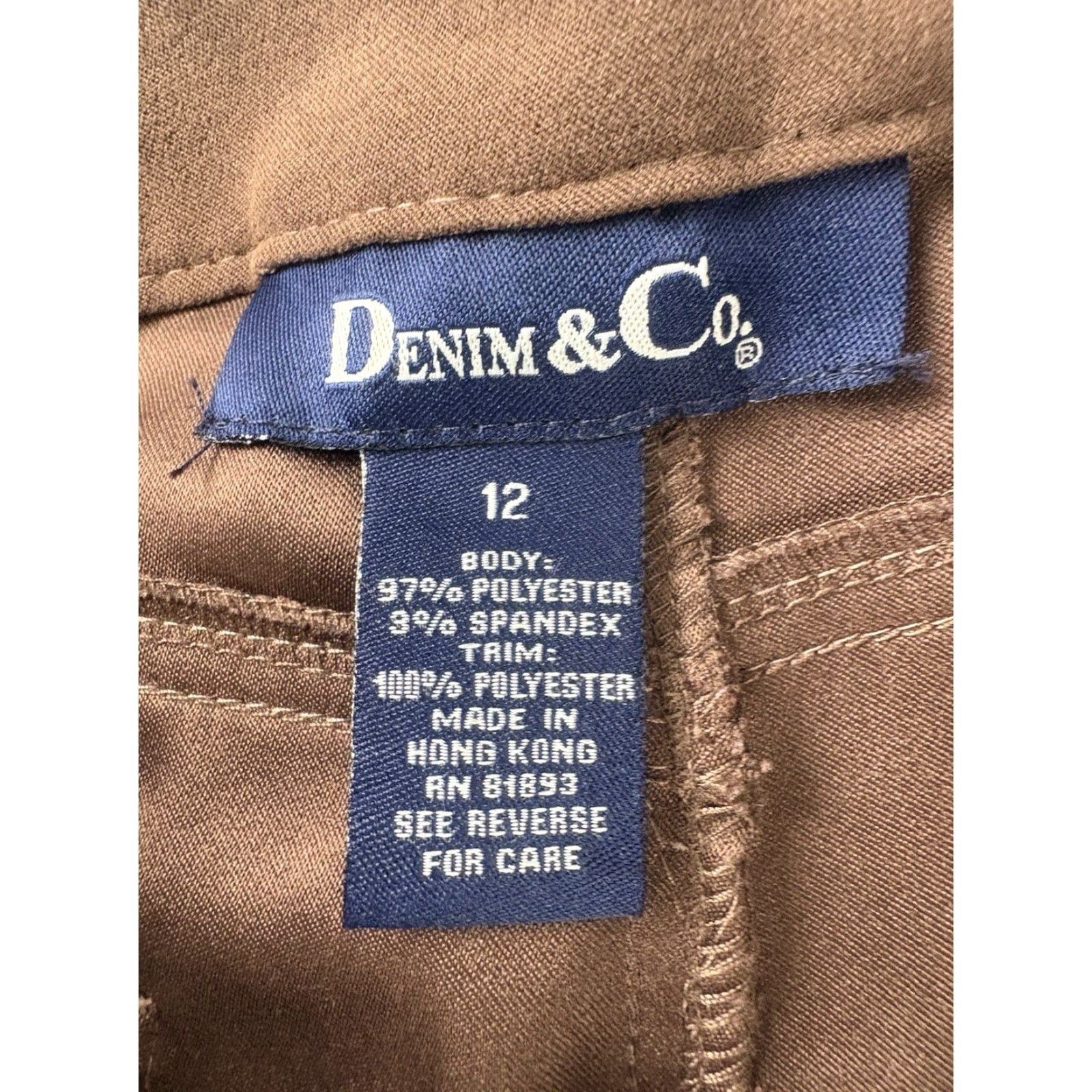 Denim & Co. Denim & Co Brown Embroidered Wide Leg Pants Womens Size 12 Size 34" / US 12 / IT 48 - 7 Thumbnail