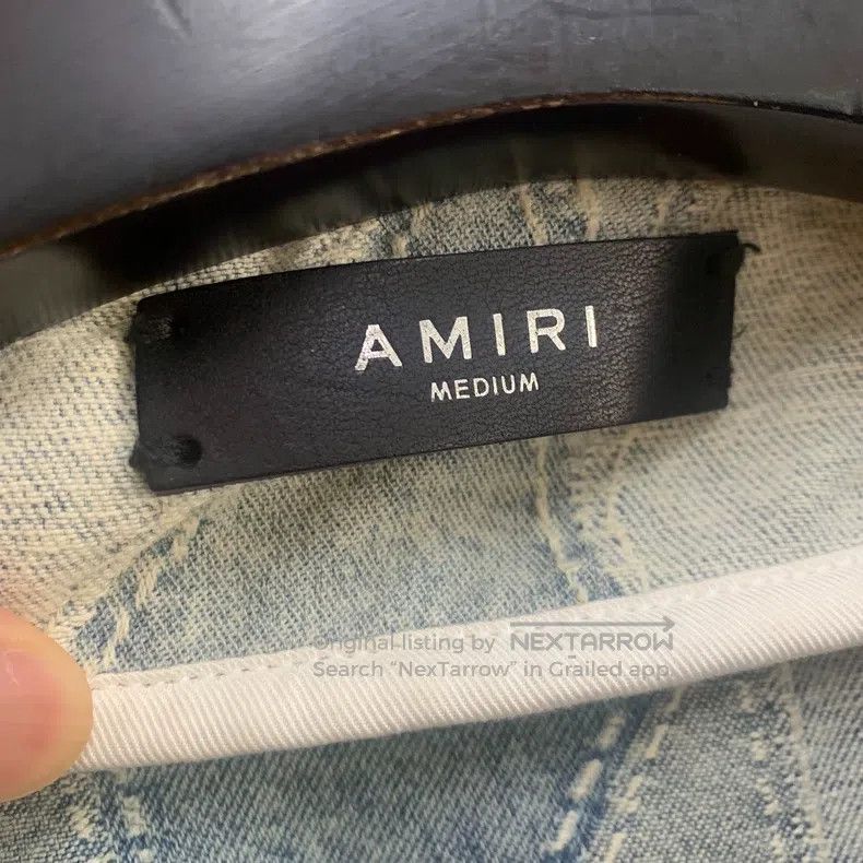 Amiri AMIRI Size M Denim stitching shirt Size US M / EU 48-50 / 2 - 3 Thumbnail