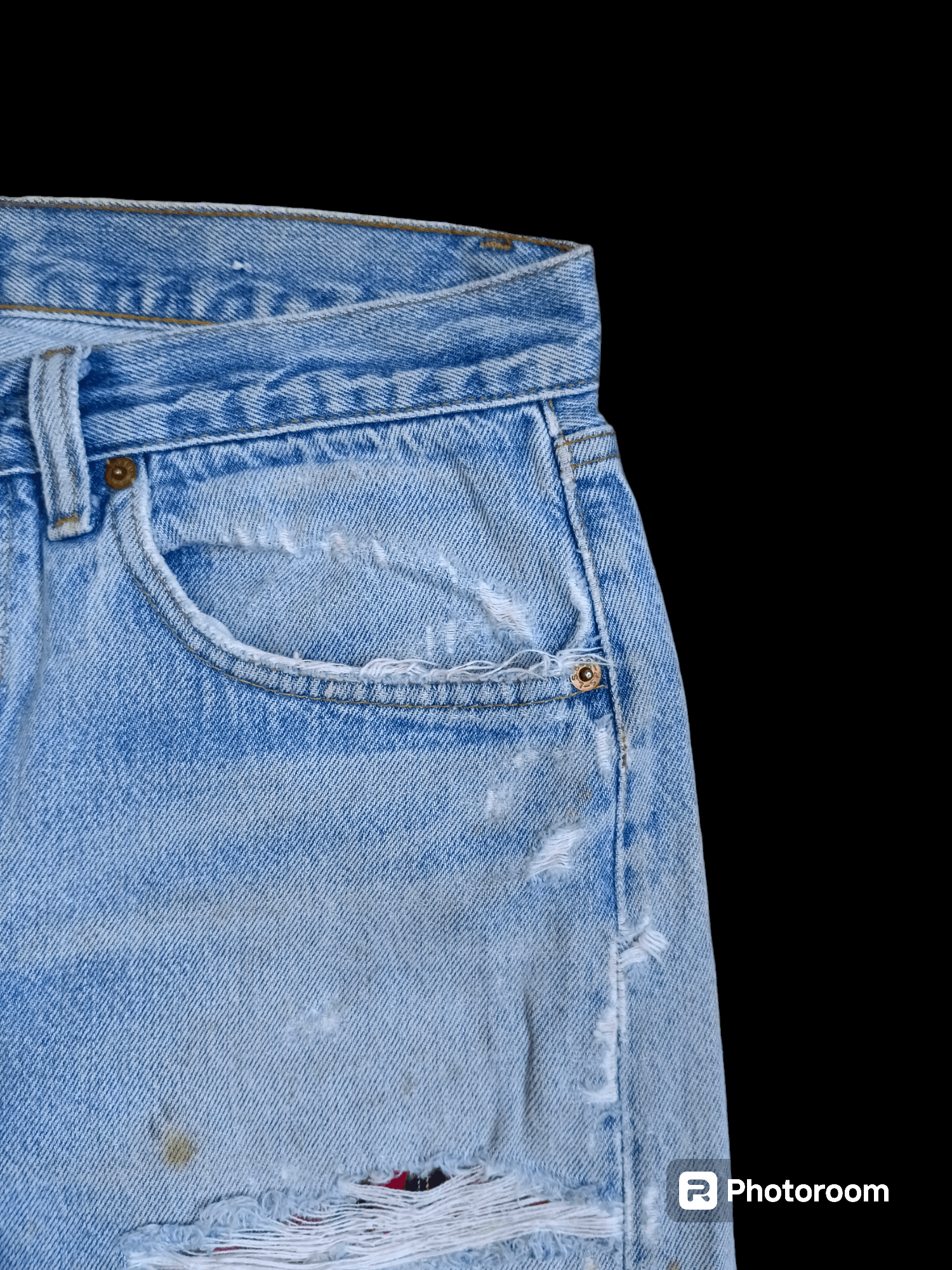 Levi's Vintage Clothing Destroy Vintage Levis 501 Denim Pants Size US 31 - 8 Thumbnail