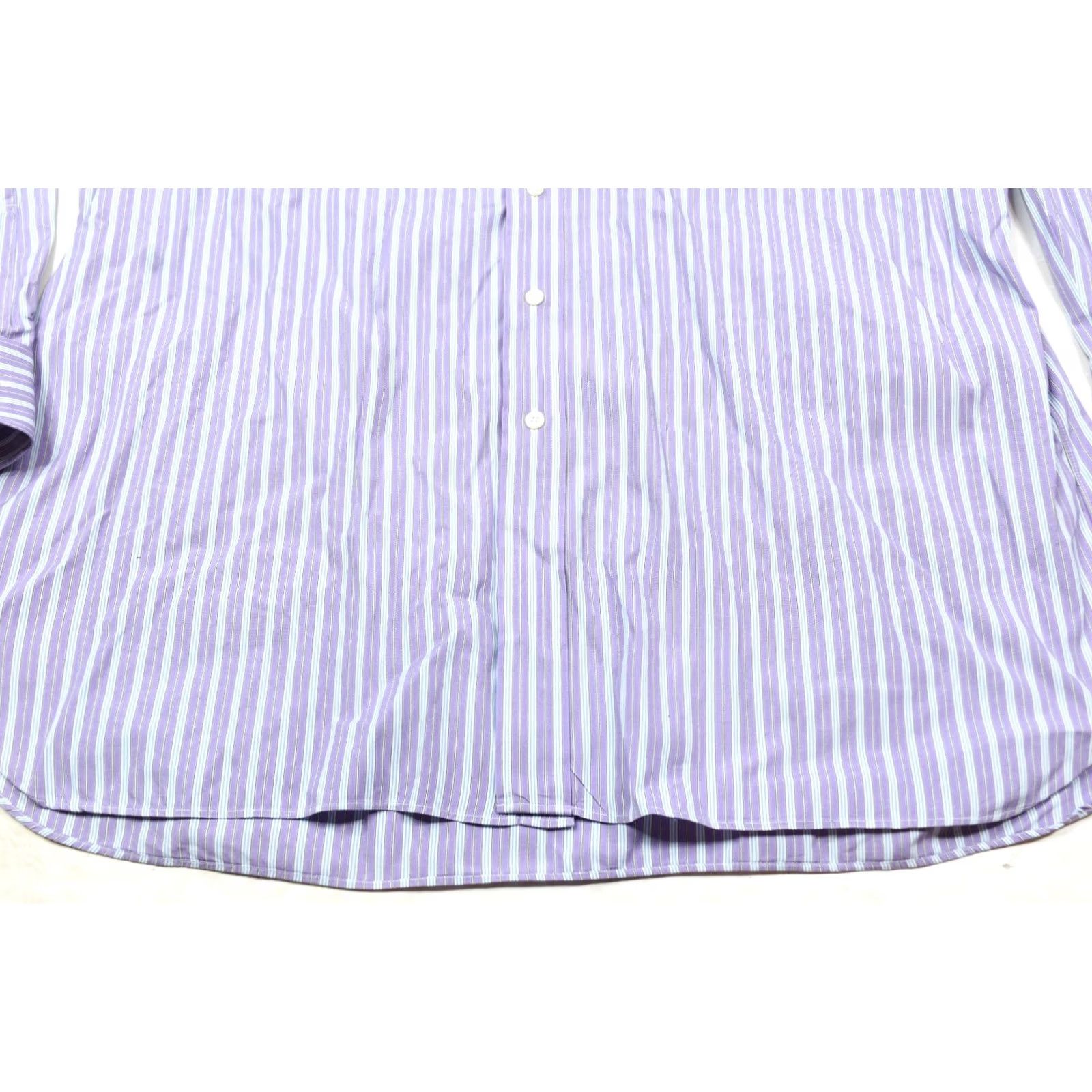 Paul Stuart Paul Stuart Shirt Mens 17.5 Purple Blue Striped Cotton Long Sleeve Button-Up Shirt Size US XXL / EU 58 / 5 - 4 Thumbnail