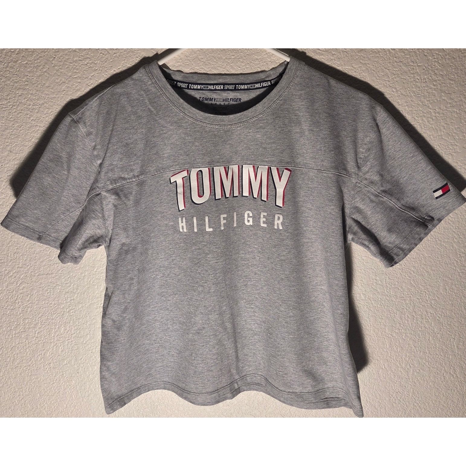 Tommy Hilfiger Tommy Hilfiger Women's Grey Cropped T-Shirt - Medium Size M / US 6-8 / IT 42-44 - 2 Thumbnail