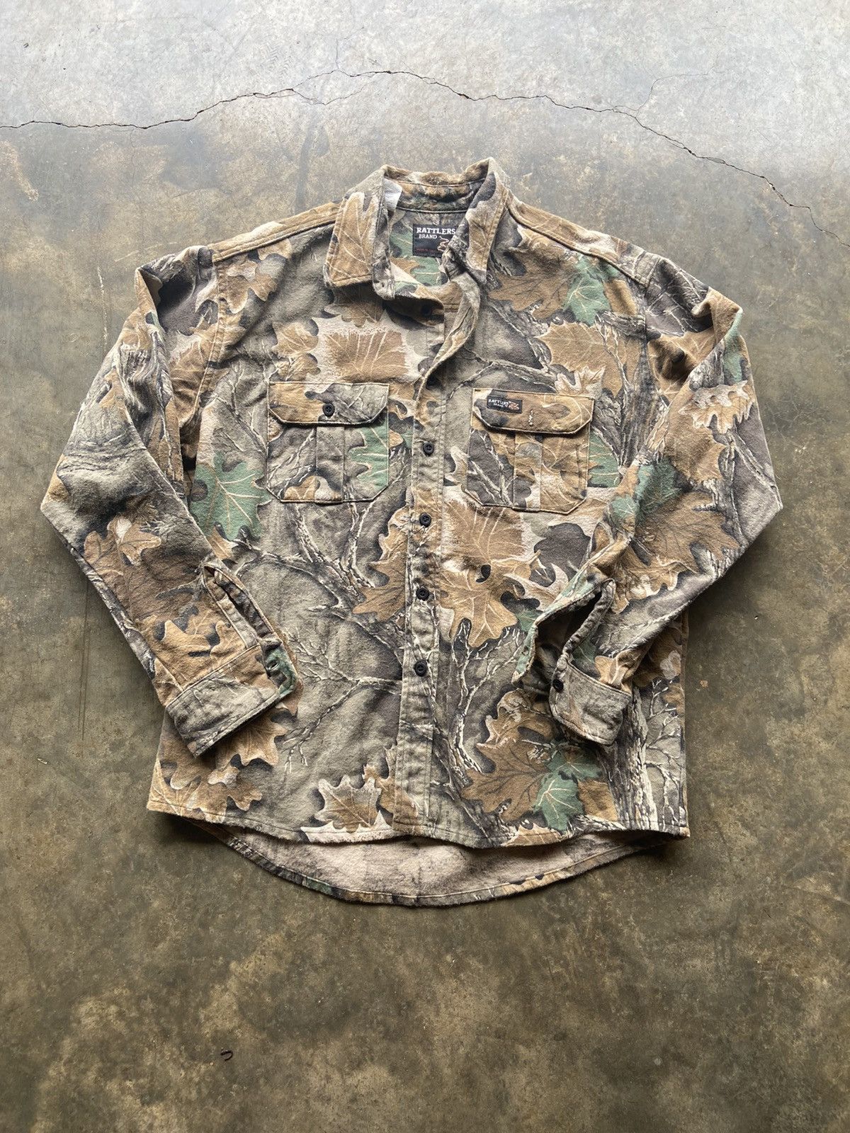 Carhartt Crazy Vintage 90’s Carhartt Style Camo Thick Work Shirt USA Size US L / EU 52-54 / 3 - 1 Thumbnail