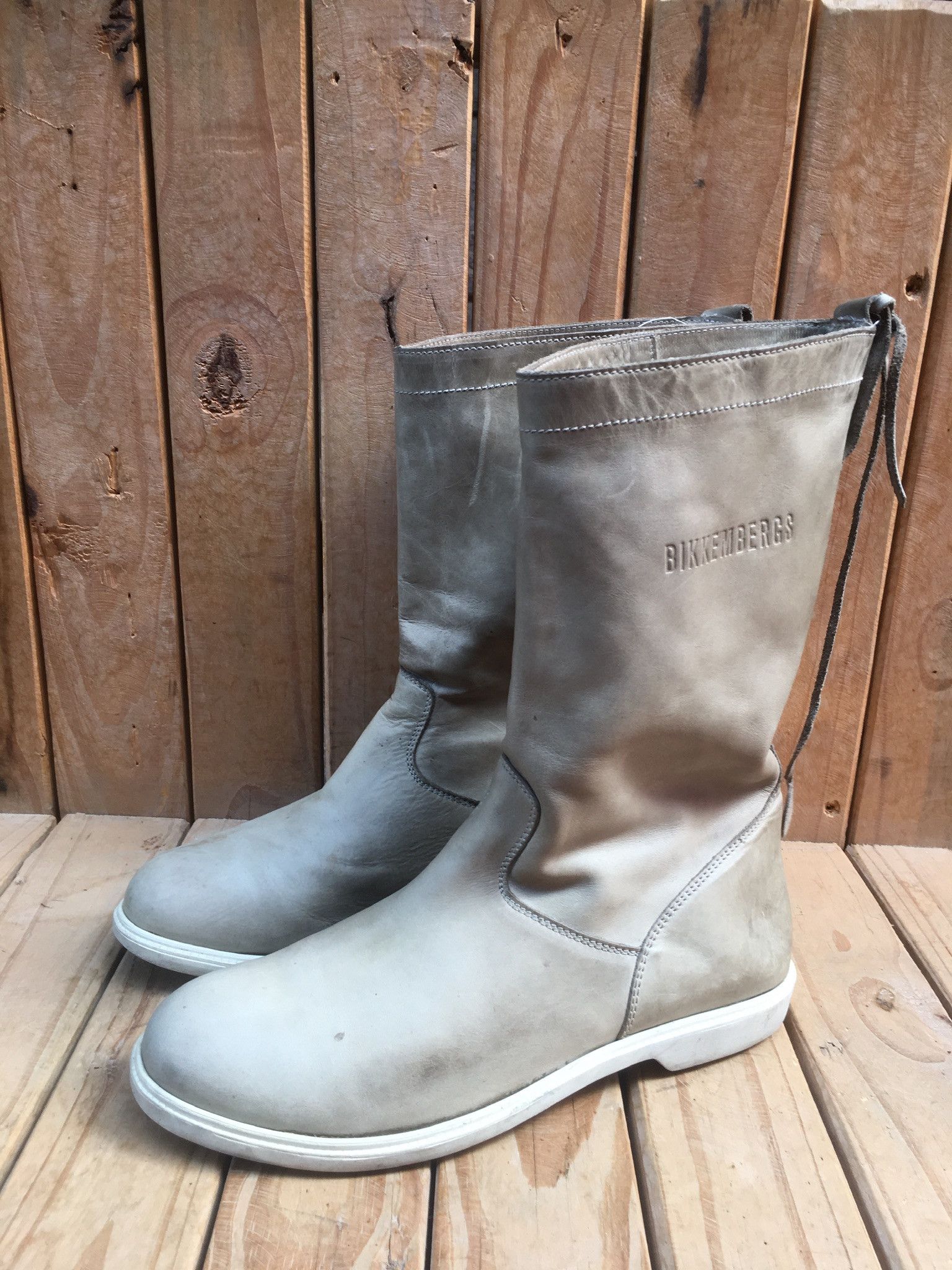 image of Dirk Bikkembergs Birkkembergs Gray Women Pull On Leather Boots Size Eur 40 in Grey