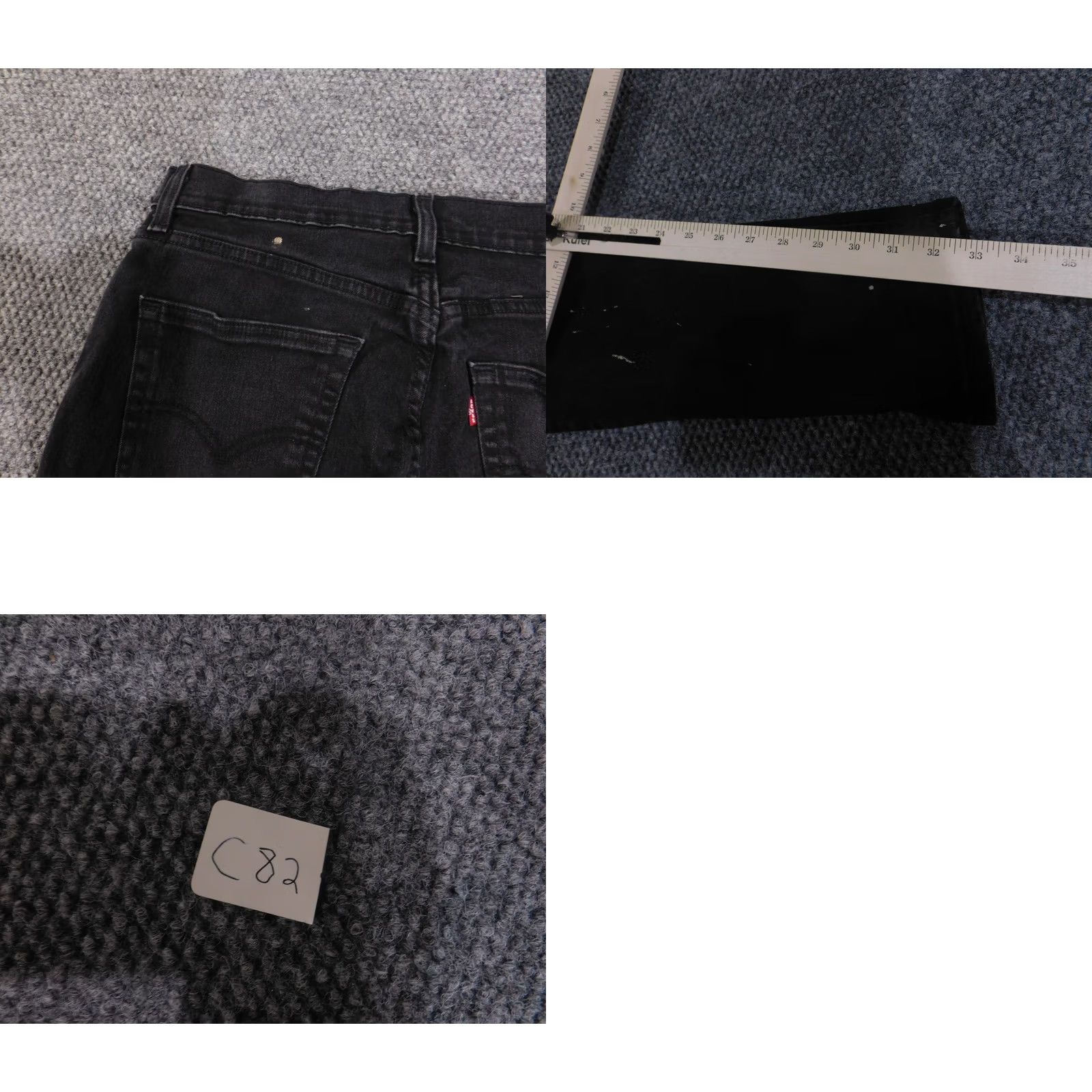 Levi's Levis 512 Jeans Mens 32x34 Black Slim Tapered Waterless Paint Splatter Jeans Pants Size US 32 / EU 48 - 9 Thumbnail