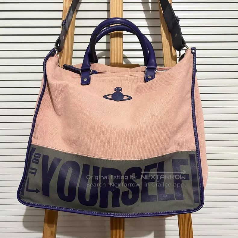 Vivienne Westwood Vivienne Westwood size os Pink Canvas Sports Bag, Single Sh Size ONE SIZE - 3 Thumbnail