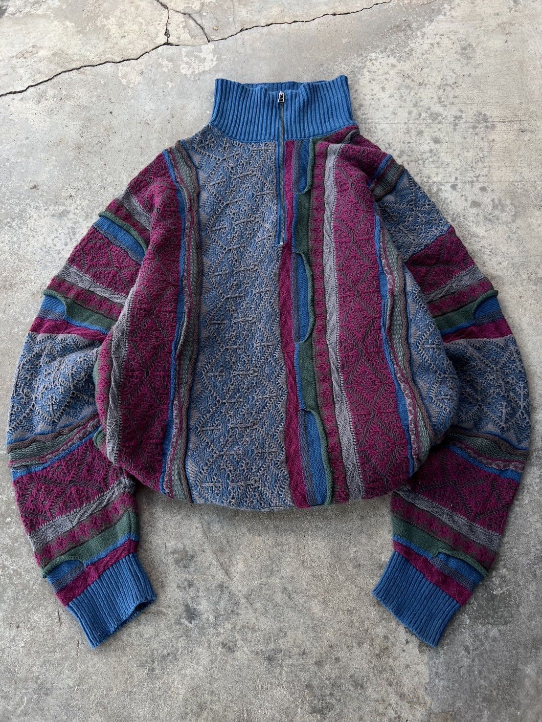 Vintage Coogi Style Sweater Half Zip Japanese Brand Size US M / EU 48-50 / 2 - 3 Thumbnail