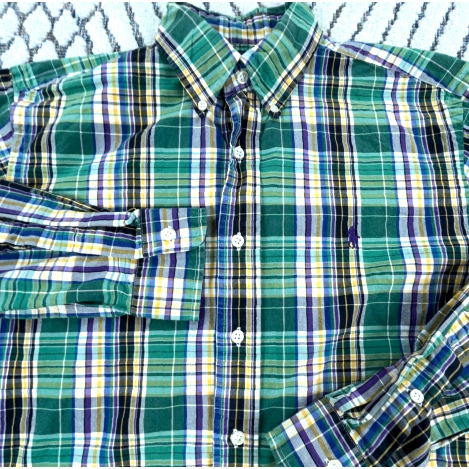 Ralph Lauren Ralph Lauren Shirt Men Medium Green Plaid Button-Up Classic Fit Poplin Tartan U8 Size US M / EU 48-50 / 2 - 2 Thumbnail