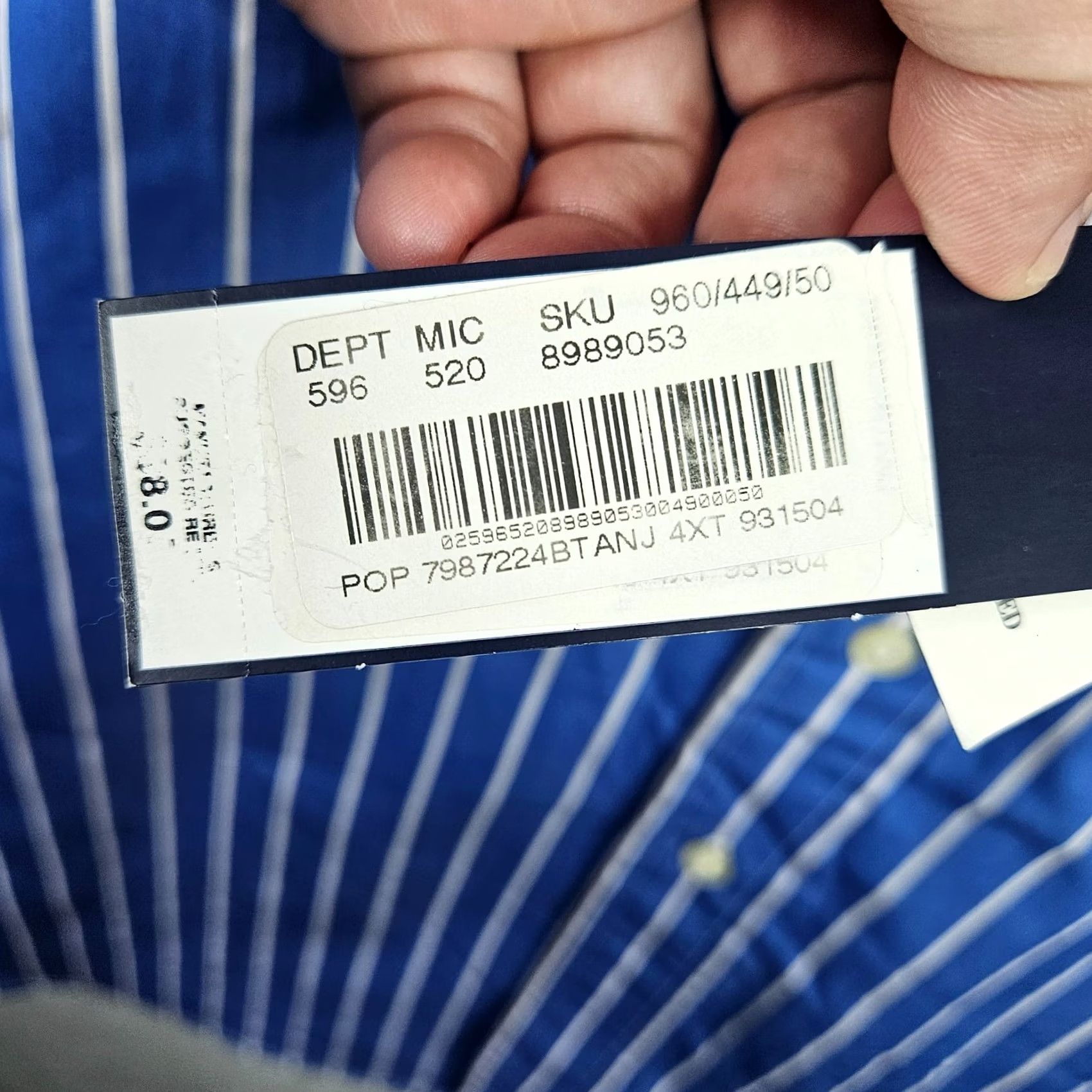 Ralph Lauren Ralph Lauren Shirt Mens 4XL Custom Fit Oxford Striped Button Down Logo Blue New Size US XXL / EU 58 / 5 - 6 Thumbnail