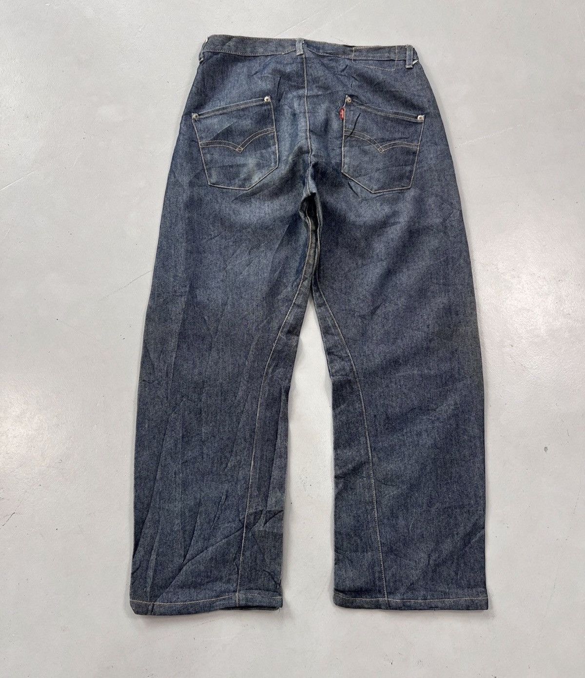 Levi's Vintage Levi’s engineer jeans buckle belt denim Size US 31 - 1 Thumbnail