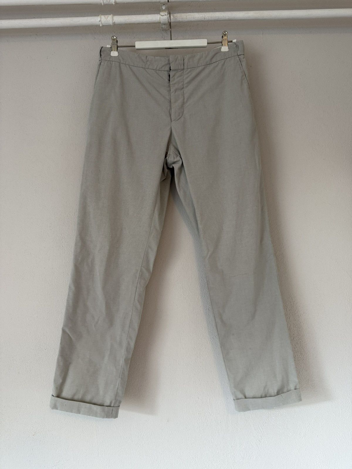 Maison Margiela Slim Fit Light Grey Cotton Trousers Size US 34 / EU 50 - 1 Thumbnail