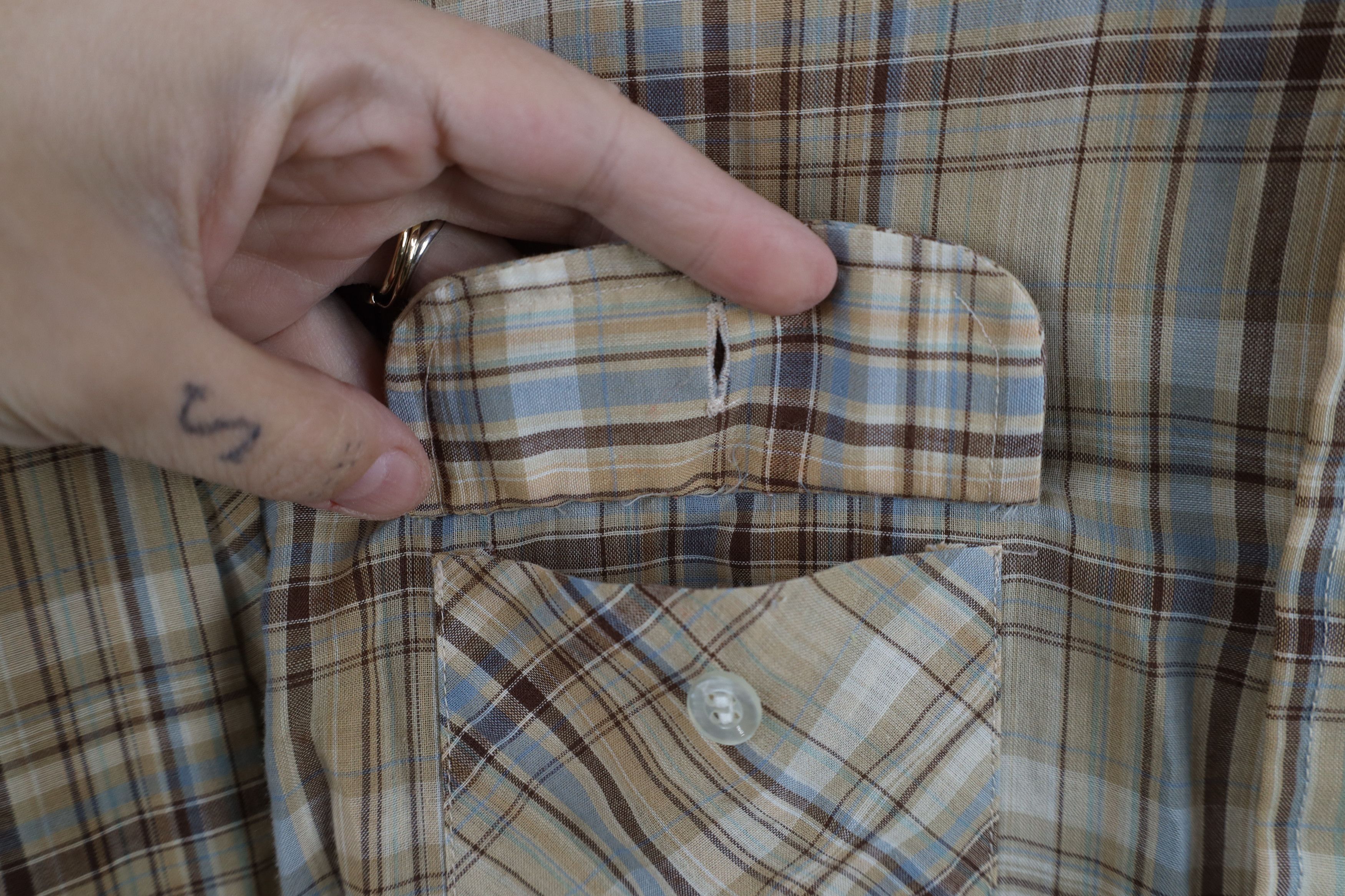 Levi's Vintage 70s Levis Wildfire Button Shirt Earth Tone Plaid Size US S / EU 44-46 / 1 - 6 Thumbnail